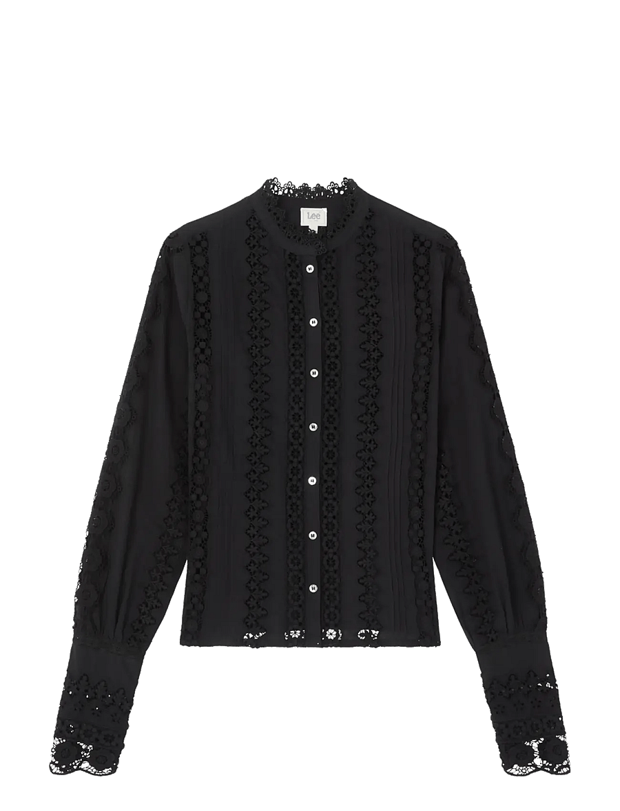 Lee Jeans - BOHEMIAN BLOUSE - pikkade varrukatega pluusid - black - 1