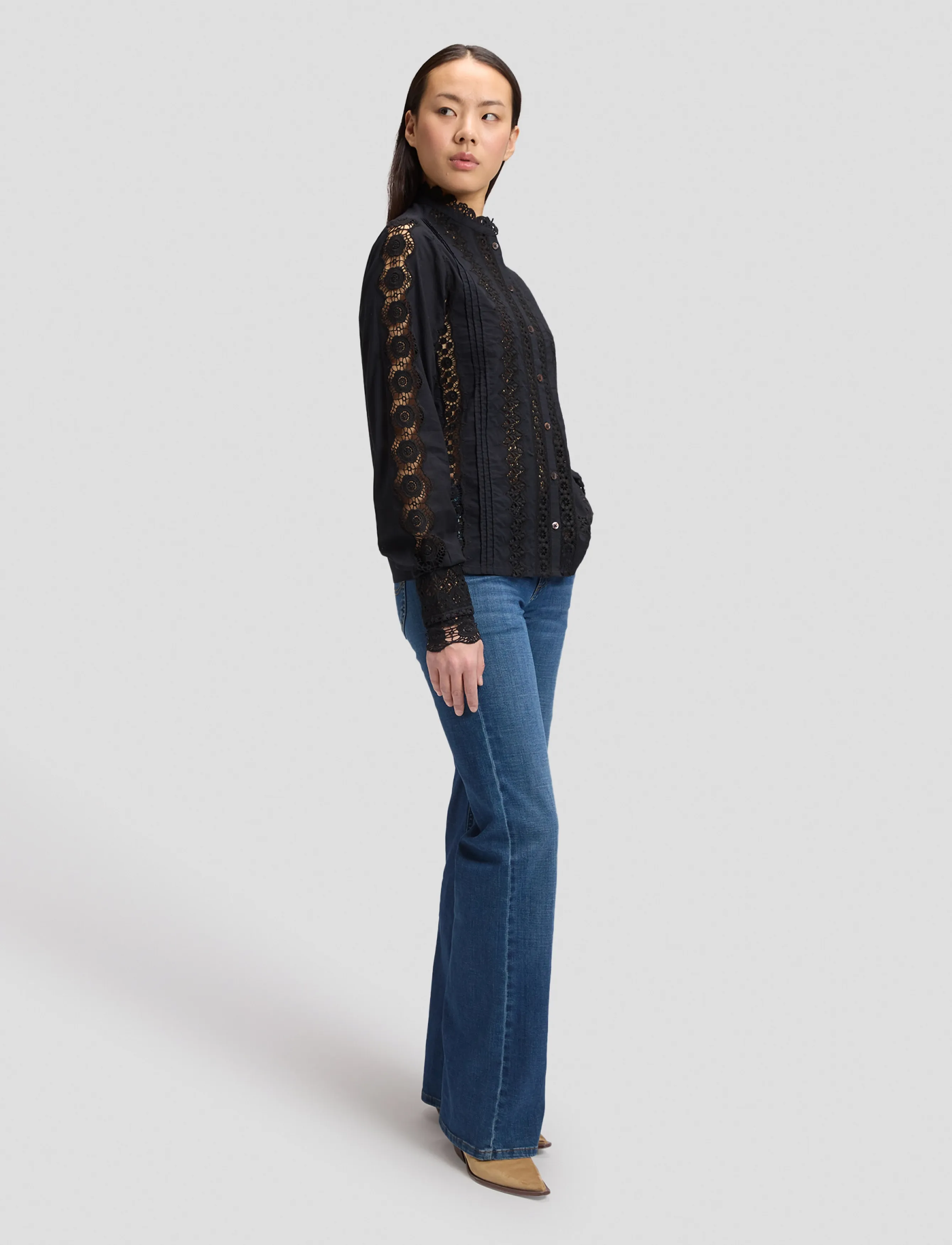 Lee Jeans - BOHEMIAN BLOUSE - pikkade varrukatega pluusid - black - 2