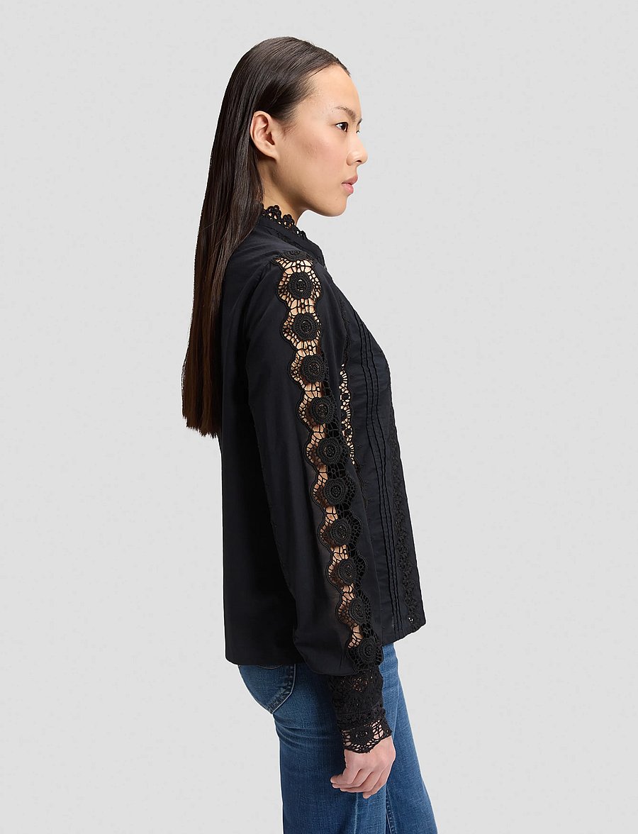 Lee Jeans - BOHEMIAN BLOUSE - pikkade varrukatega pluusid - black - 3