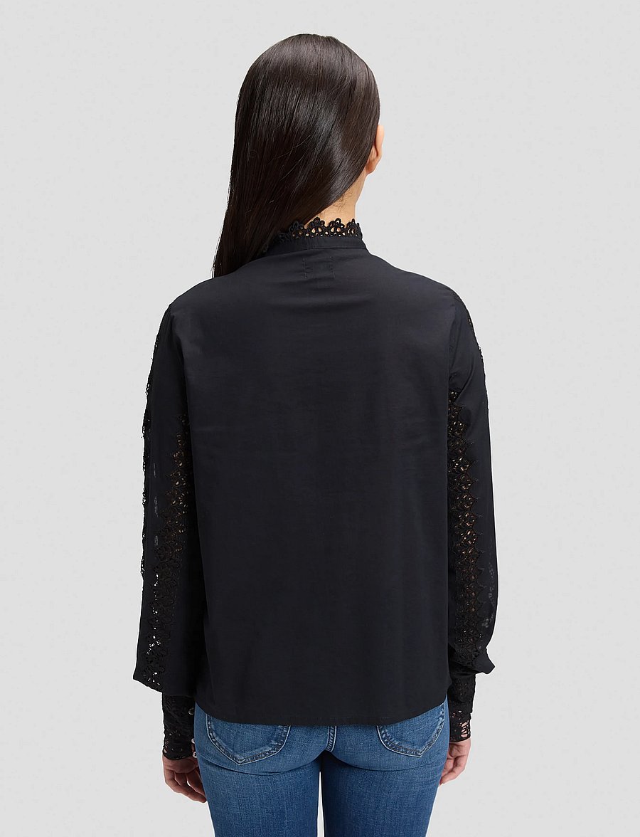Lee Jeans - BOHEMIAN BLOUSE - pikkade varrukatega pluusid - black - 4