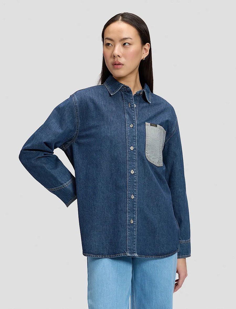 Lee Jeans - OVERSIZED CHORE SHIRT - overshirts - cold blue - 0