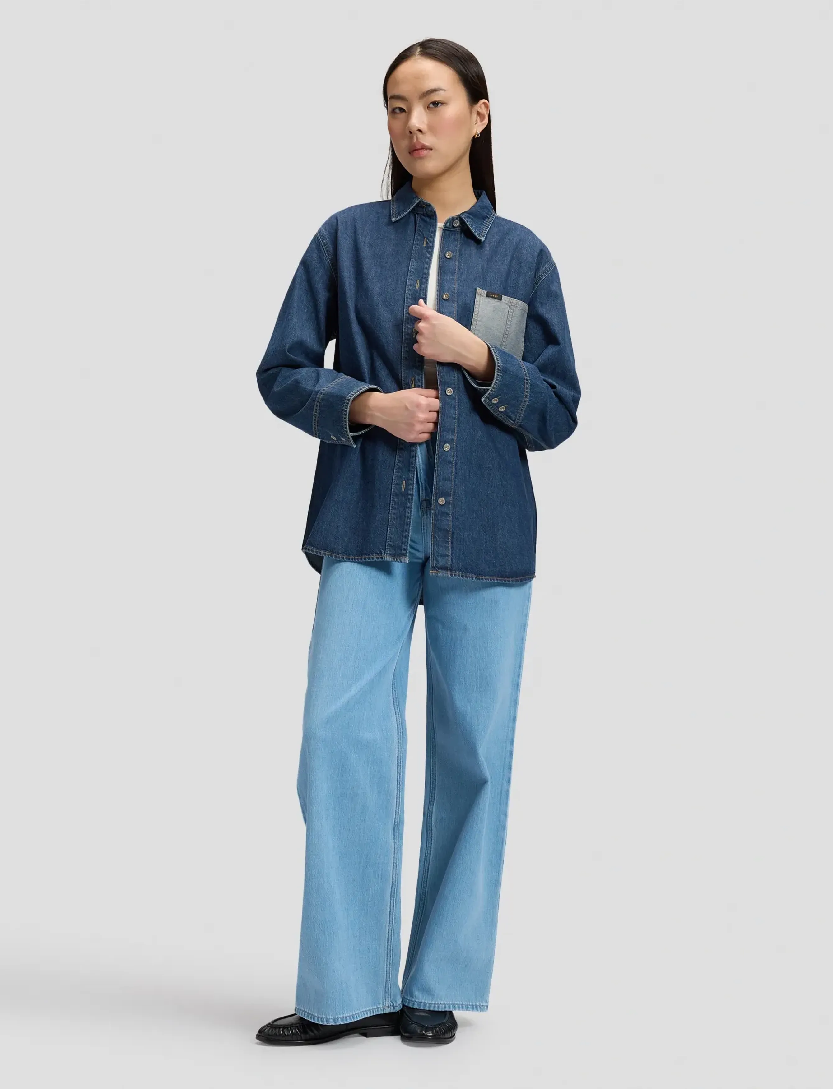 Lee Jeans - OVERSIZED CHORE SHIRT - overshirts - cold blue - 3