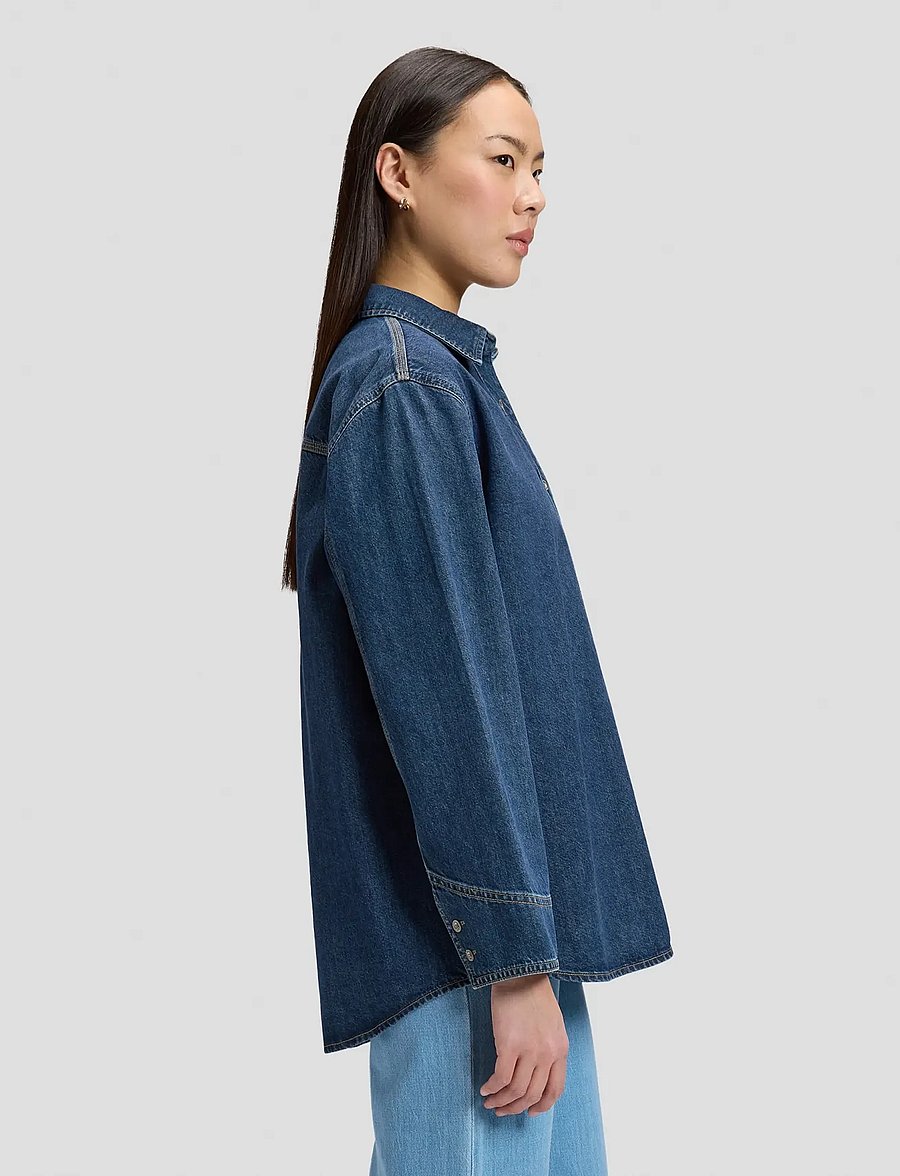 Lee Jeans - OVERSIZED CHORE SHIRT - overshirts - cold blue - 4