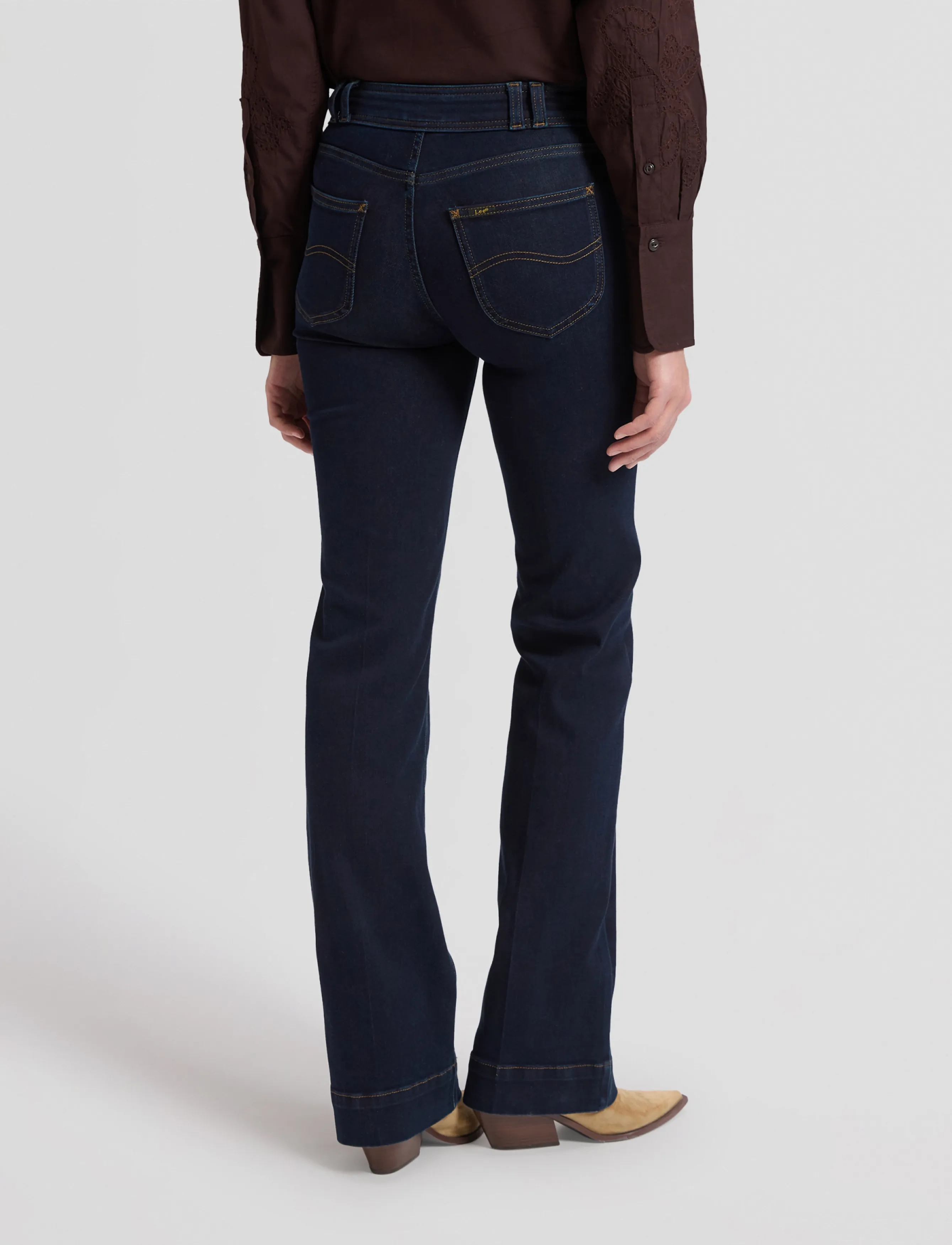 Lee Jeans - 70S LANA - schlaghosen - traces of dark - 3