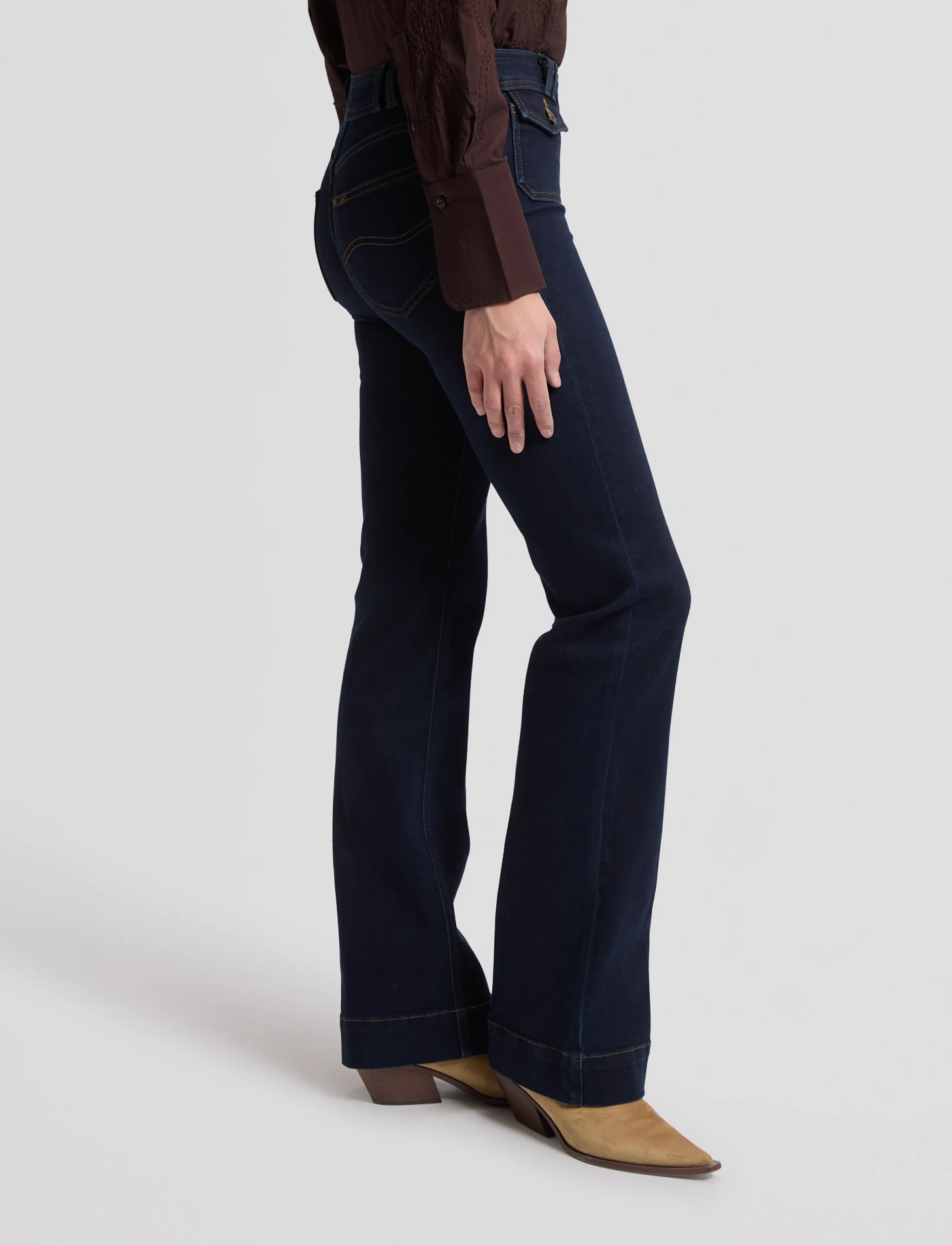 Lee Jeans - 70S LANA - schlaghosen - traces of dark - 4
