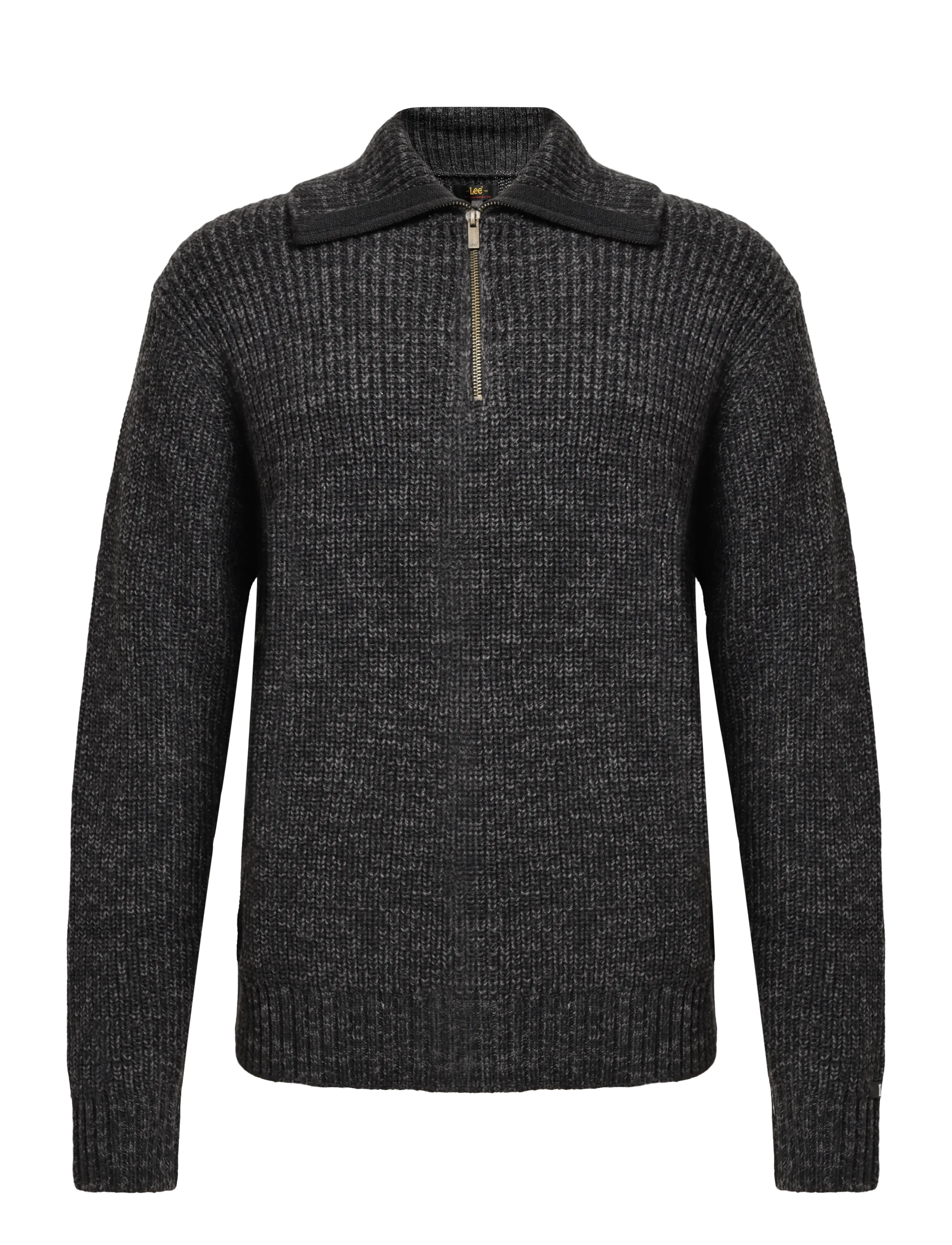 Lee Jeans MOCK NECK ZIP - Kläder - BLACK GREY HEATHER / grey