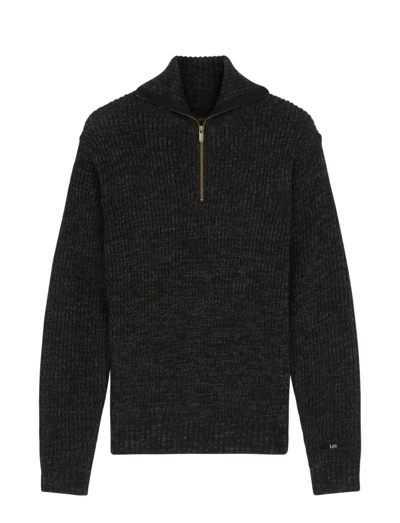 Lee Jeans MOCK NECK ZIP - Clothing - BLACK GREY HEATHER / grey