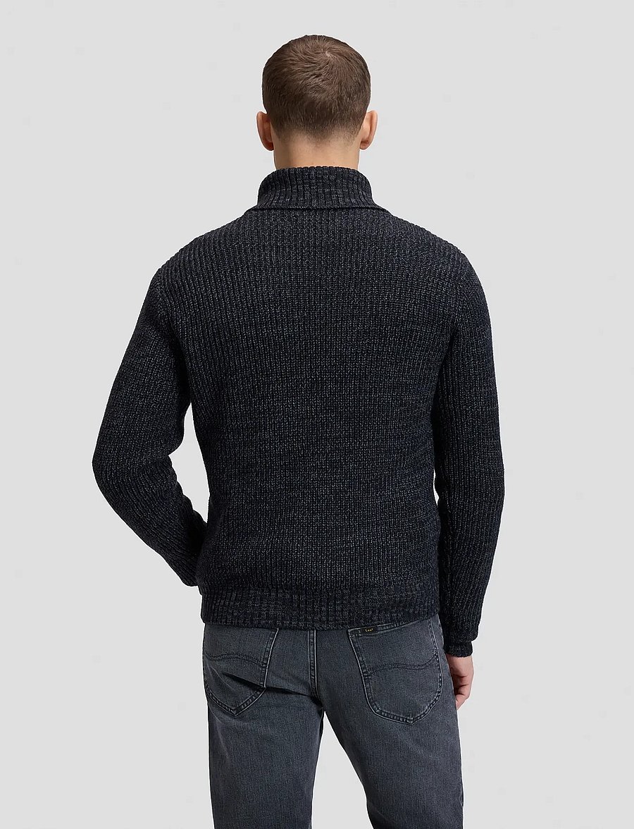 Lee Jeans - MOCK NECK ZIP - half zip jumpers - black grey heather - 2
