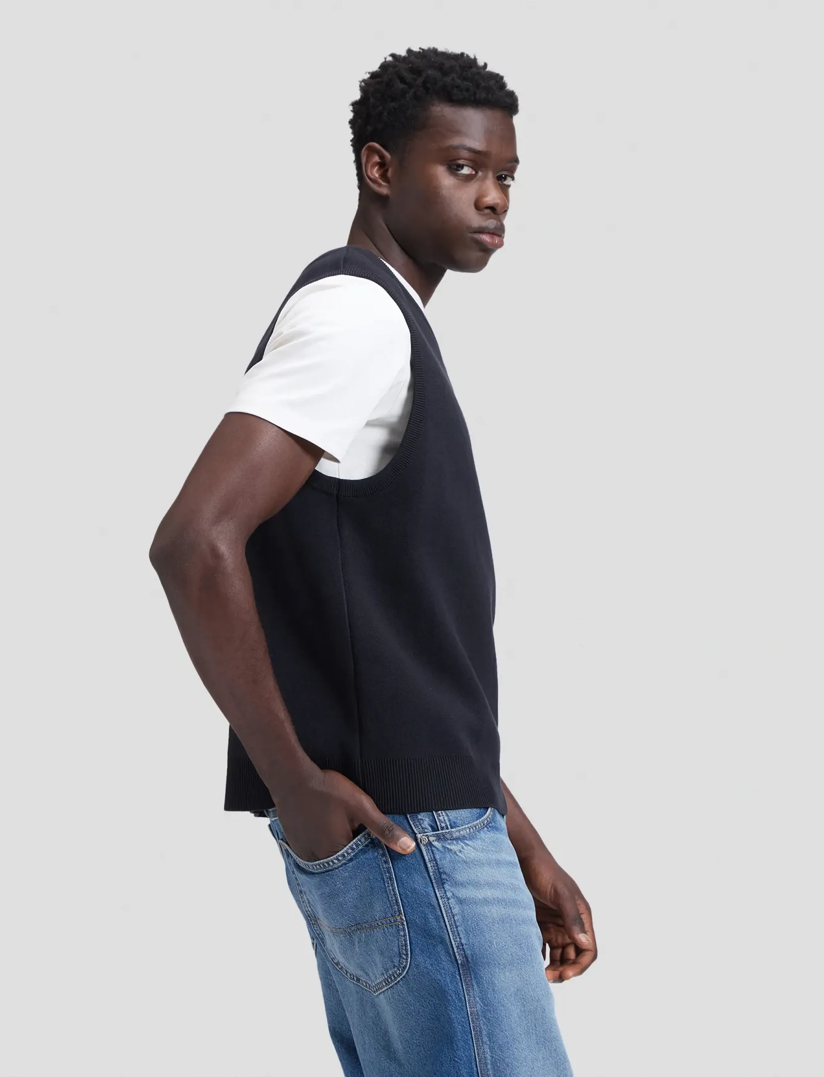 Lee Jeans - WORKWEAR KNIT VEST - black - 4
