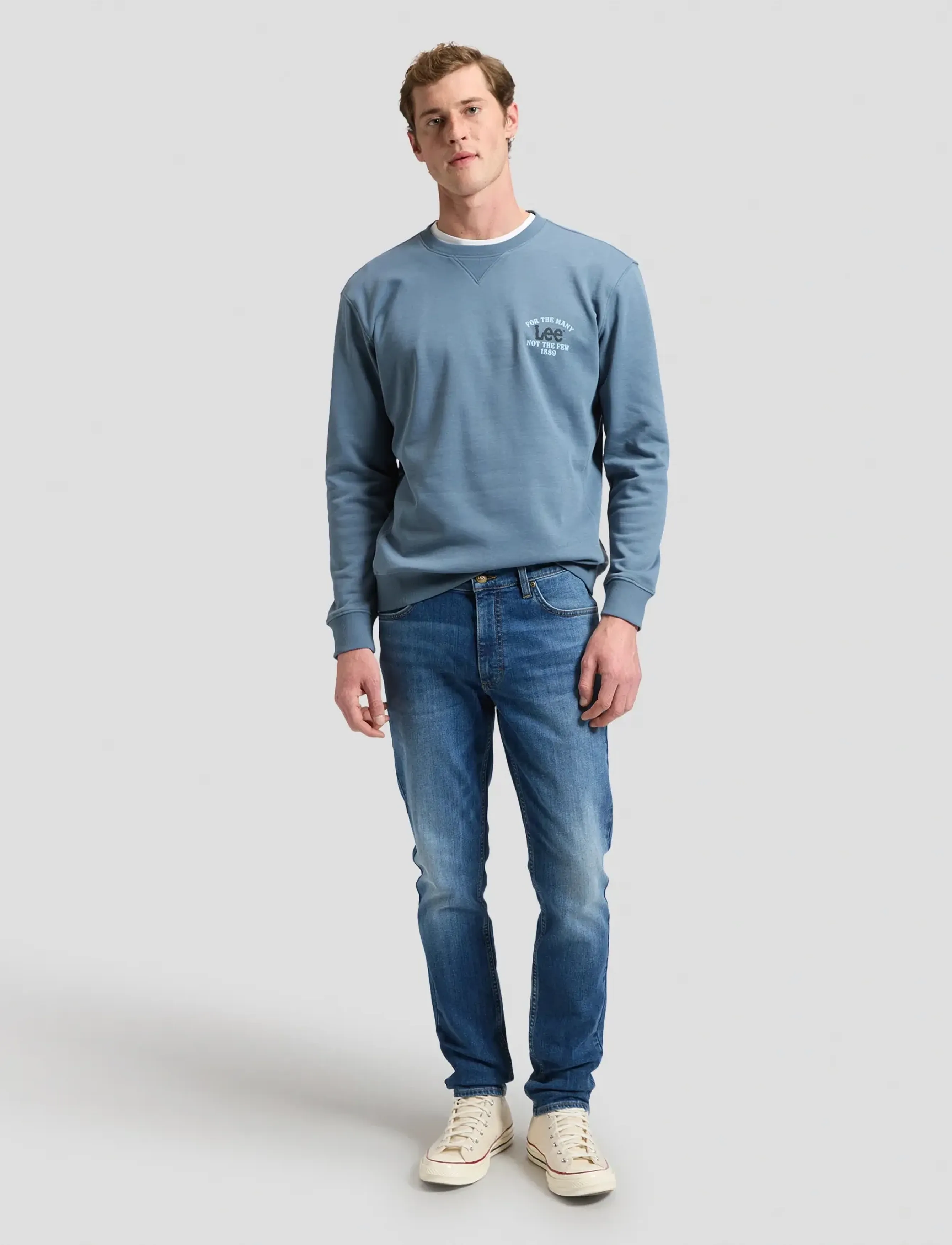 Lee Jeans - SMALL LOGO SWS - herbstersparnisse - vintage blue - 3