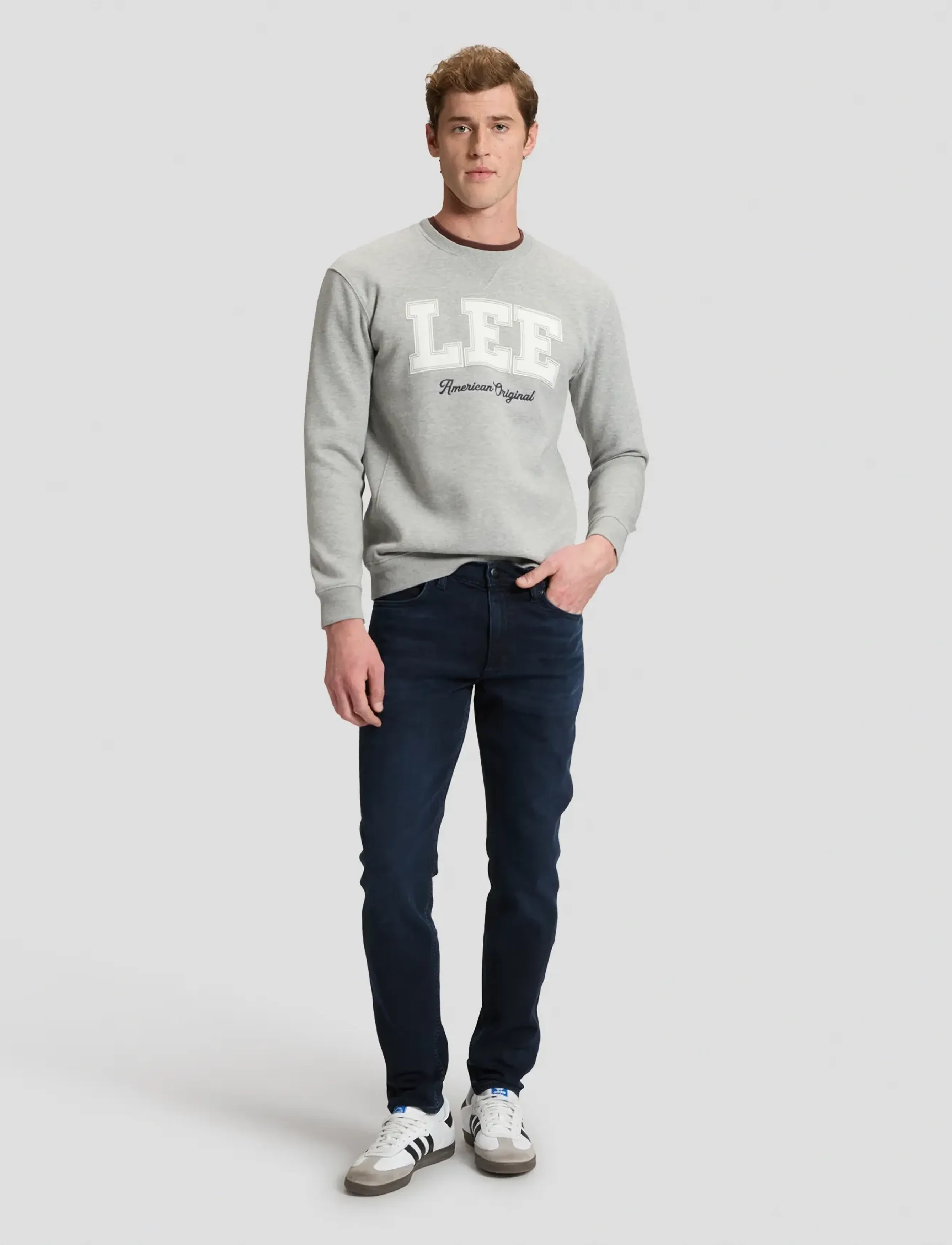 Lee Jeans - LEE ORIGINAL CREW - sweatshirts - mid grey mele - 3