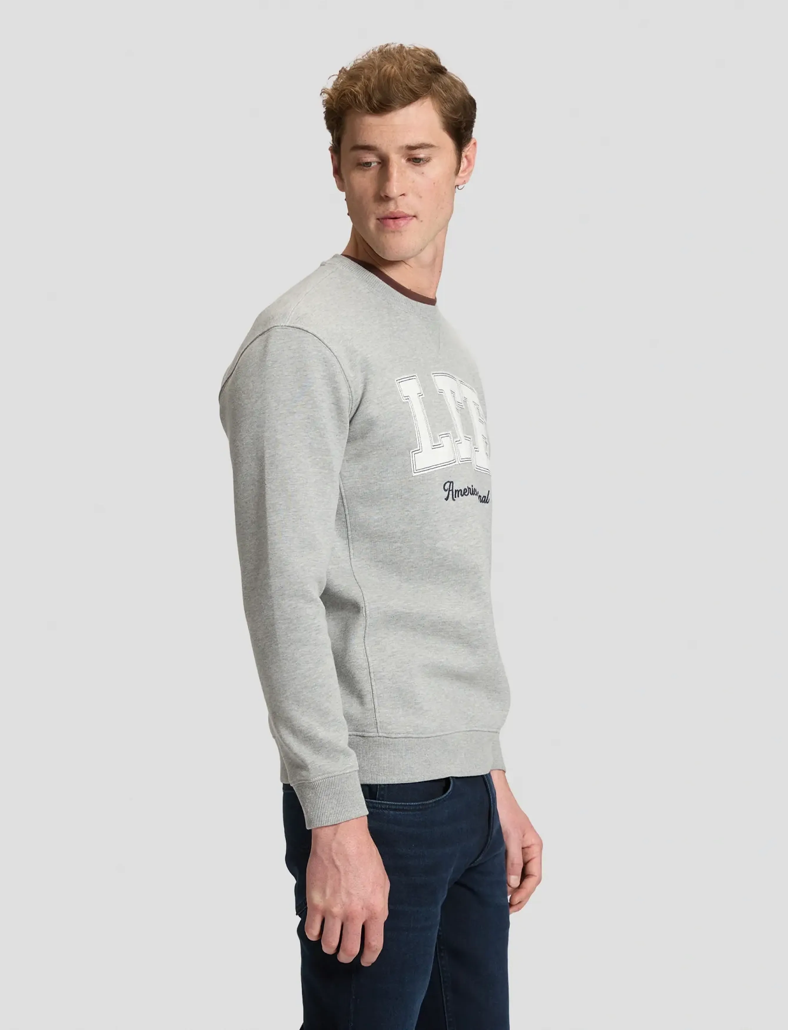 Lee Jeans - LEE ORIGINAL CREW - sweatshirts - mid grey mele - 4