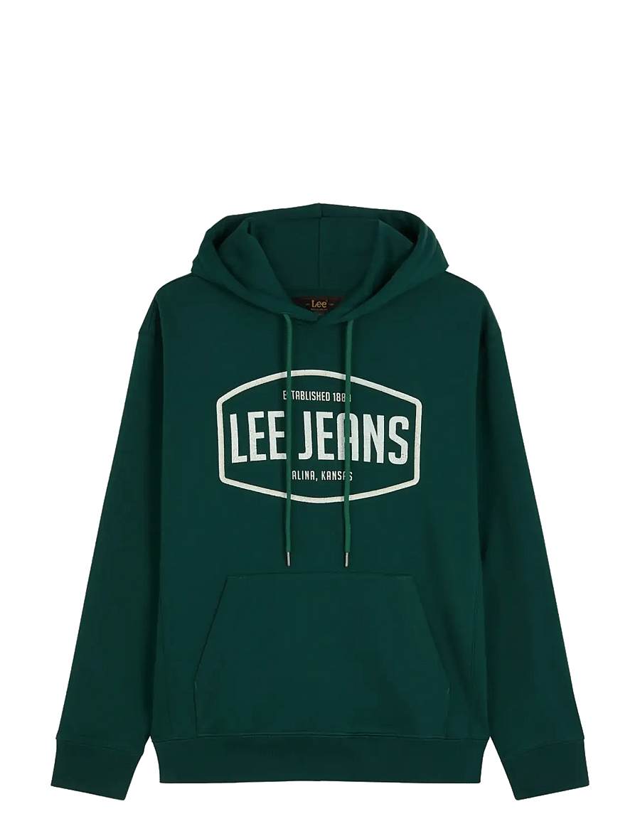 Lee Jeans - BIG LOGO HOODIE - hoodies - jade forest - 1
