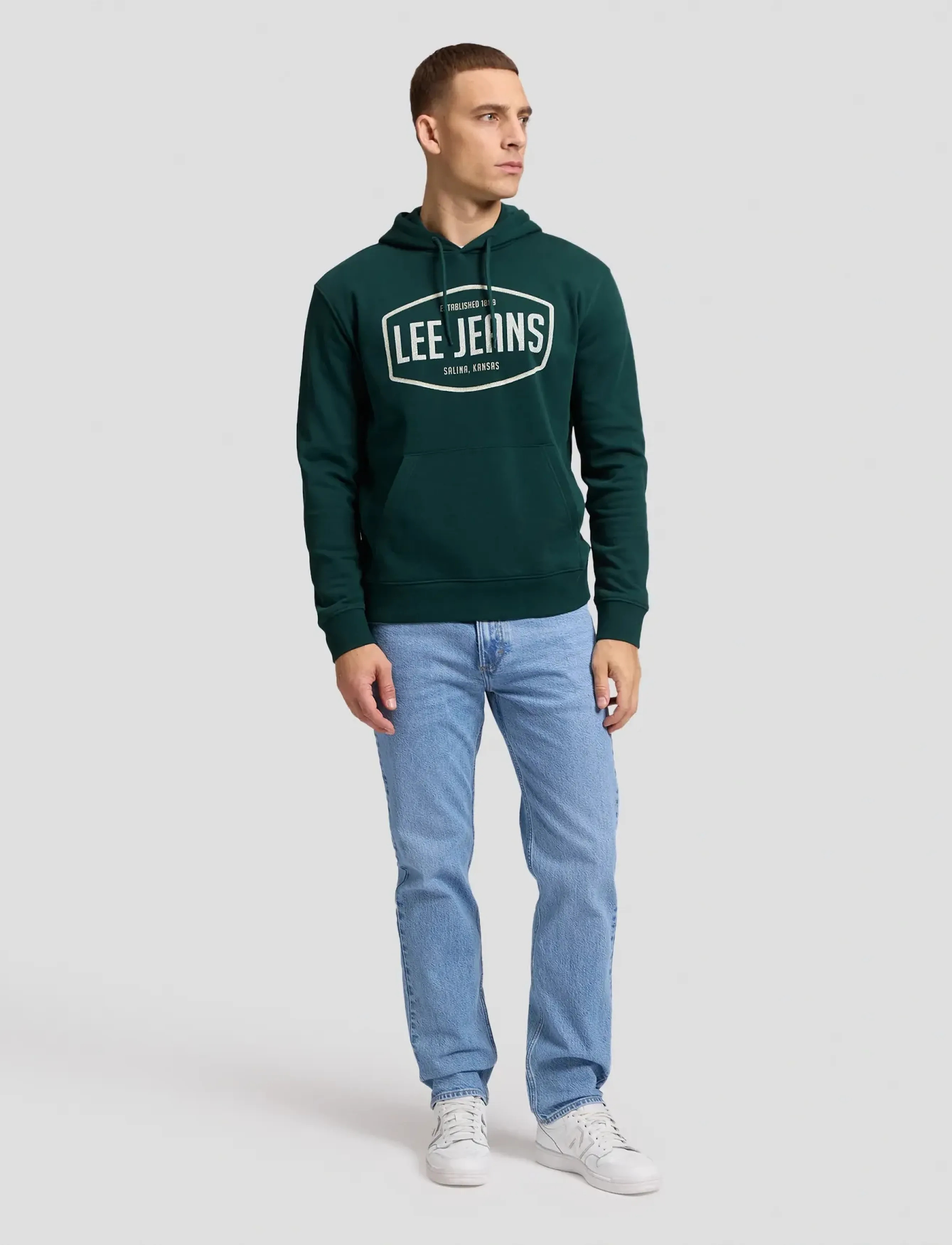 Lee Jeans - BIG LOGO HOODIE - hoodies - jade forest - 2