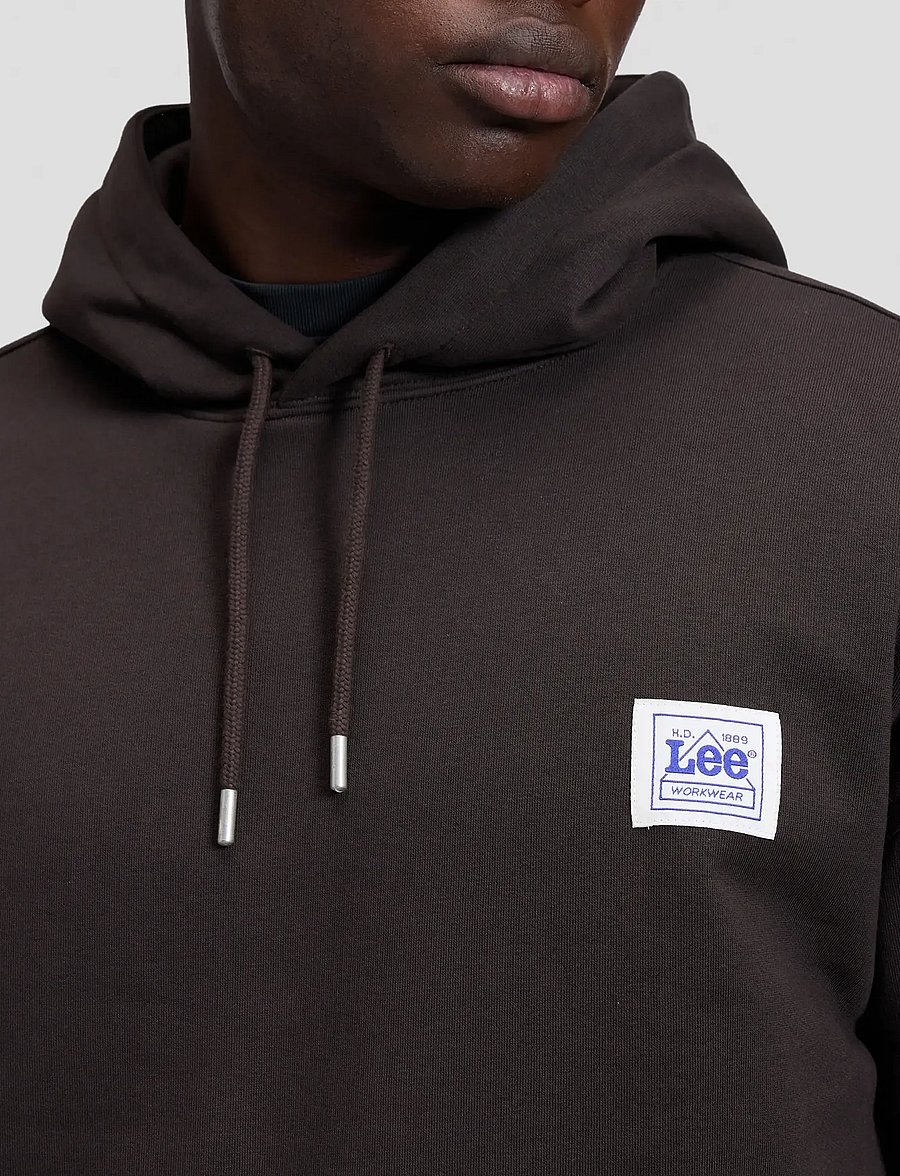 Lee Jeans - WORKWEAR HOODIE - chocolate torte - 5