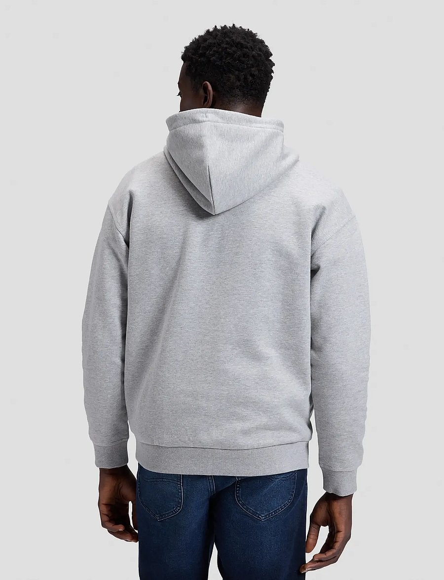 Lee Jeans - WORKWEAR HOODIE - hættetrøjer - mid grey mele - 2