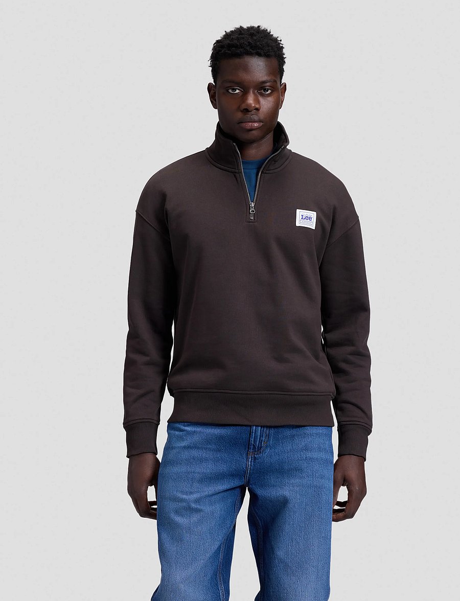 Lee Jeans - WORKWEAR HALF ZIP - chocolate torte - 0