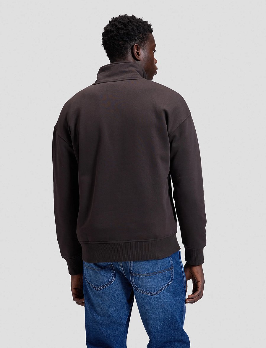 Lee Jeans - WORKWEAR HALF ZIP - chocolate torte - 2
