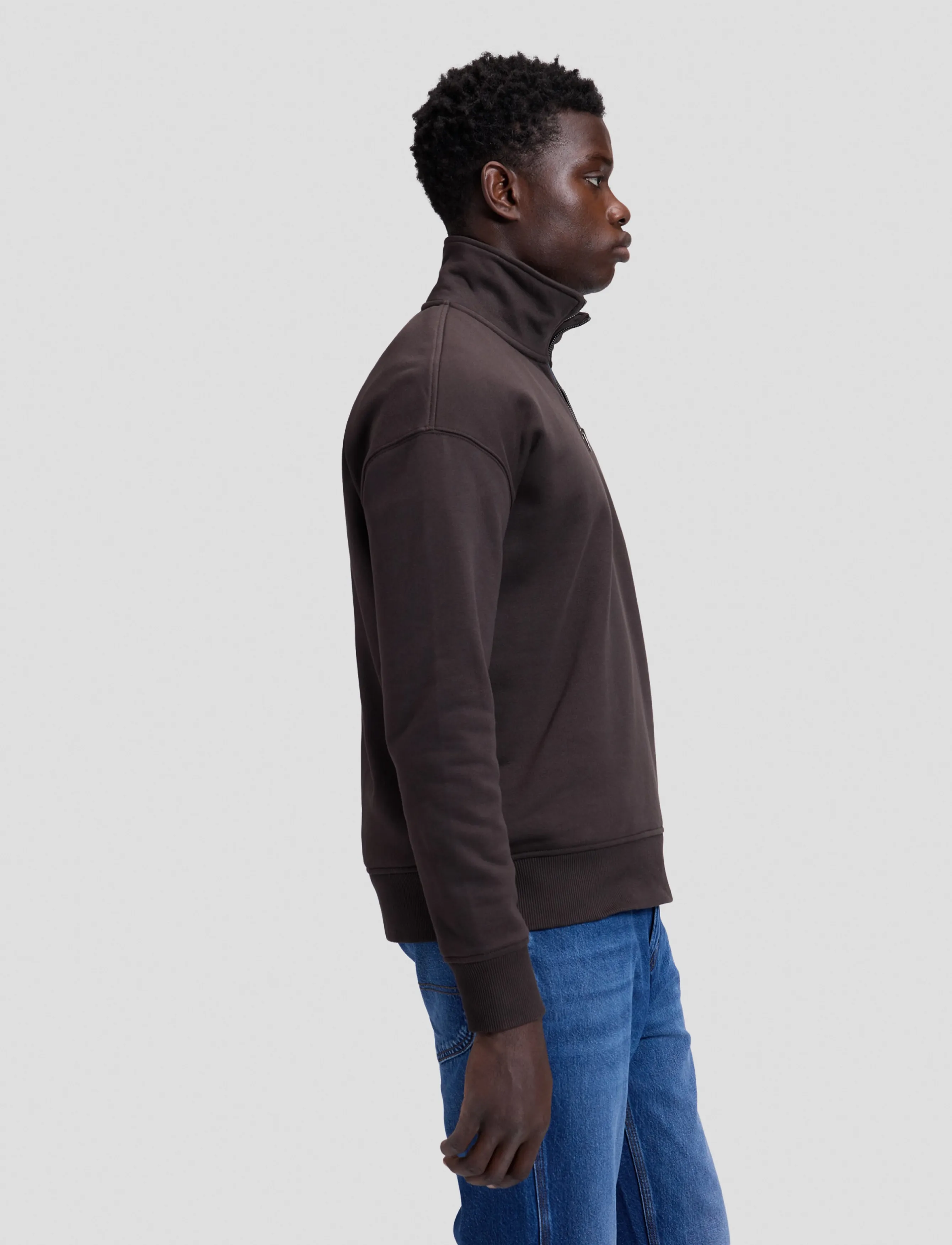 Lee Jeans - WORKWEAR HALF ZIP - chocolate torte - 4