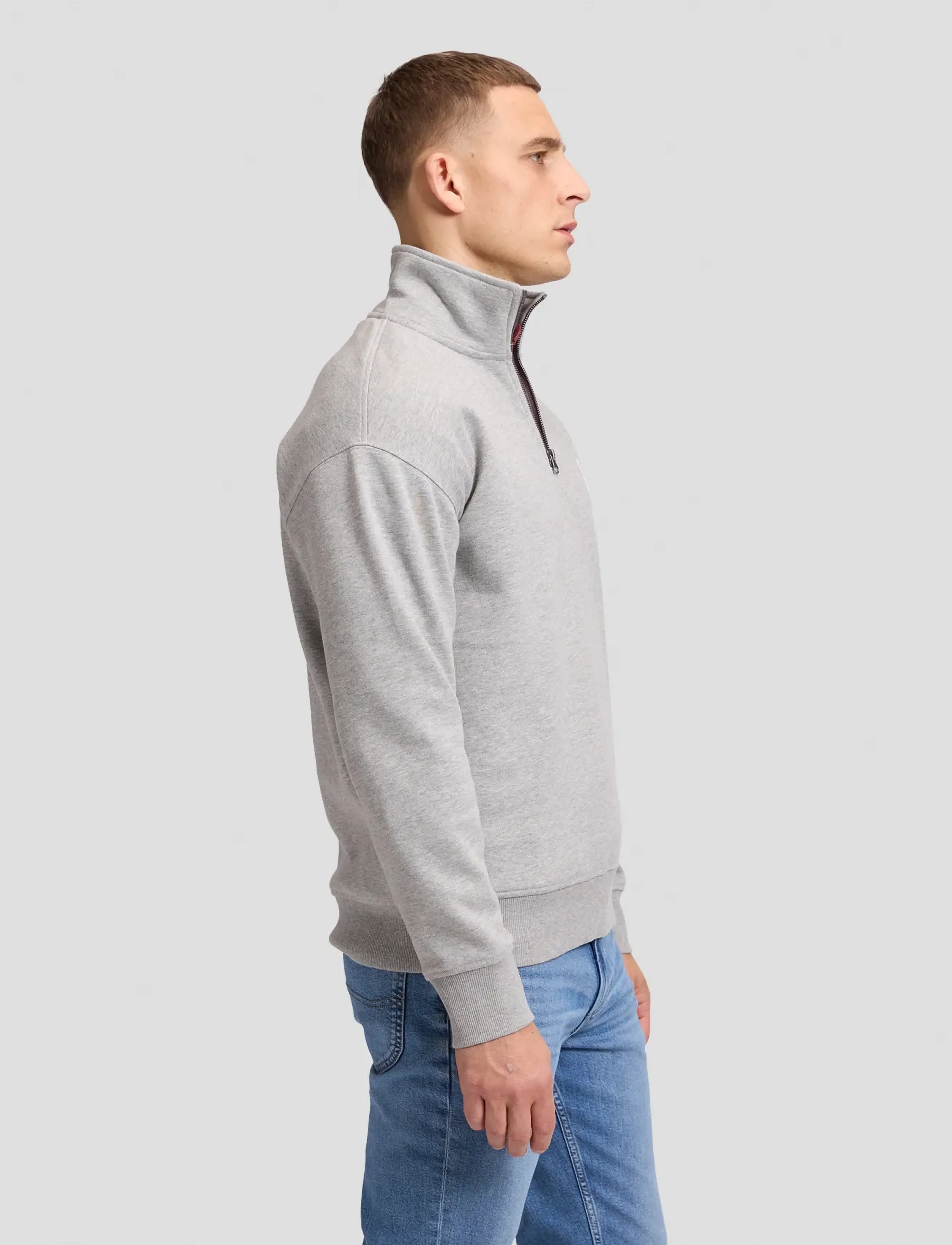 Lee Jeans - WORKWEAR HALF ZIP - halfzip strik - grey mele - 4