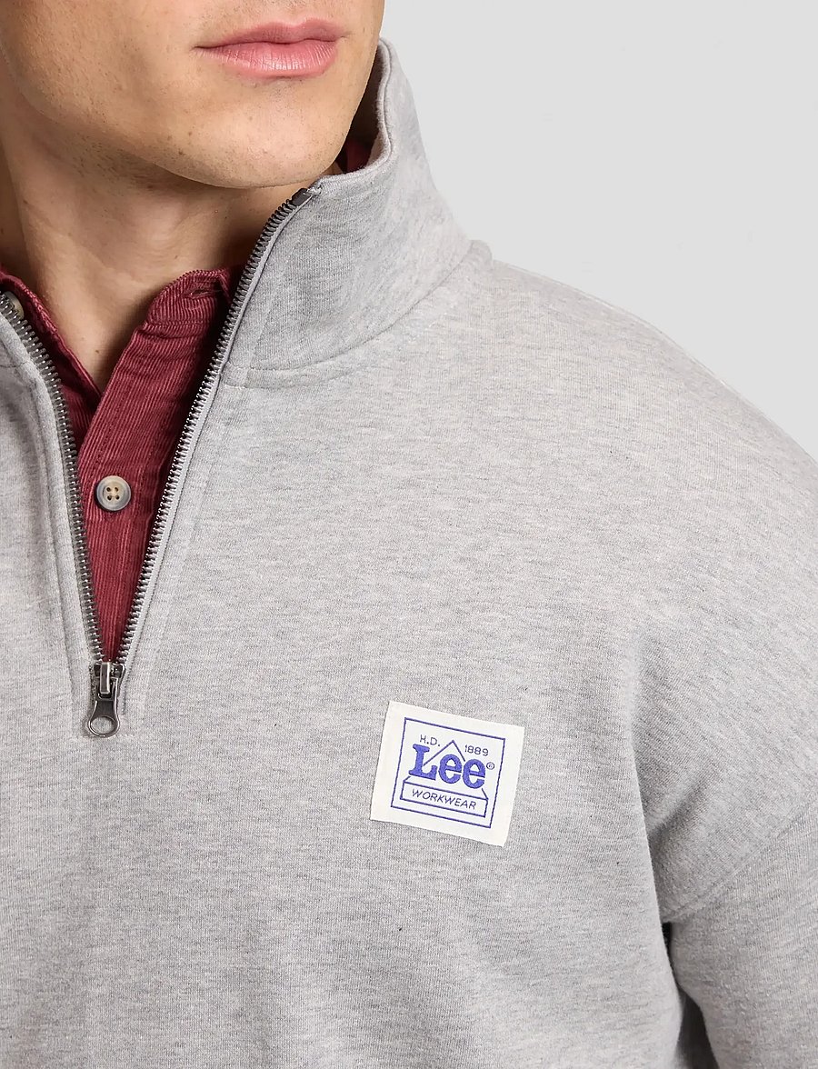 Lee Jeans - WORKWEAR HALF ZIP - halfzip strik - grey mele - 5