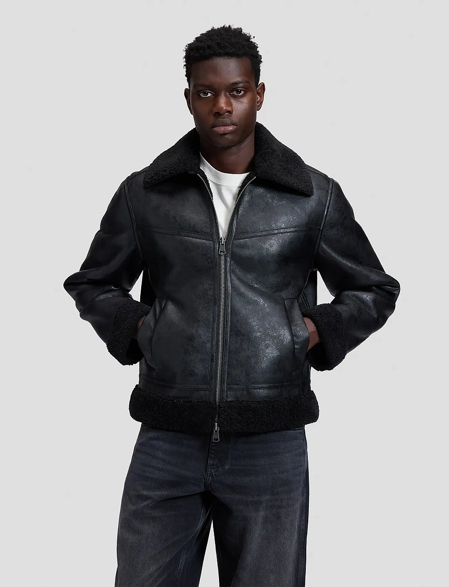 Lee Jeans - AVIATOR JACKET - fall jackets - black - 0