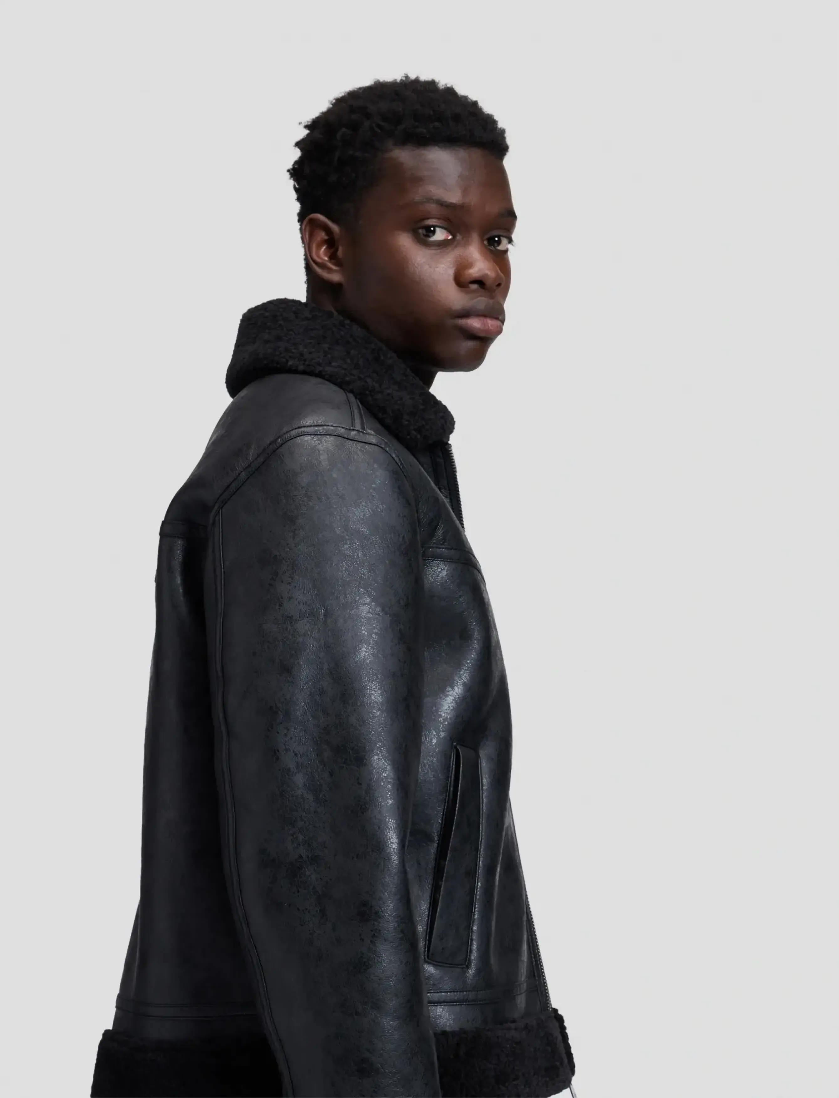 Lee Jeans - AVIATOR JACKET - fall jackets - black - 4