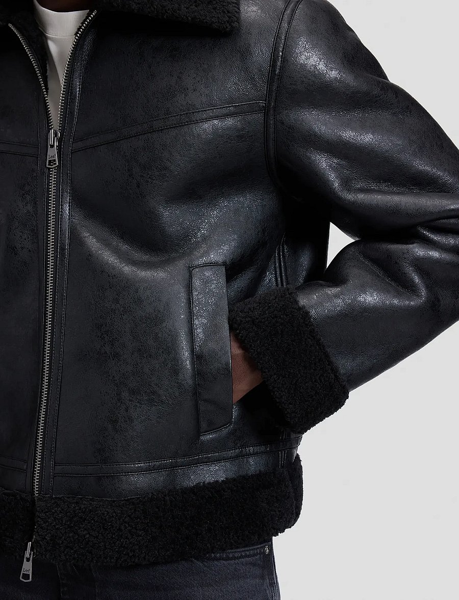 Lee Jeans - AVIATOR JACKET - fall jackets - black - 5