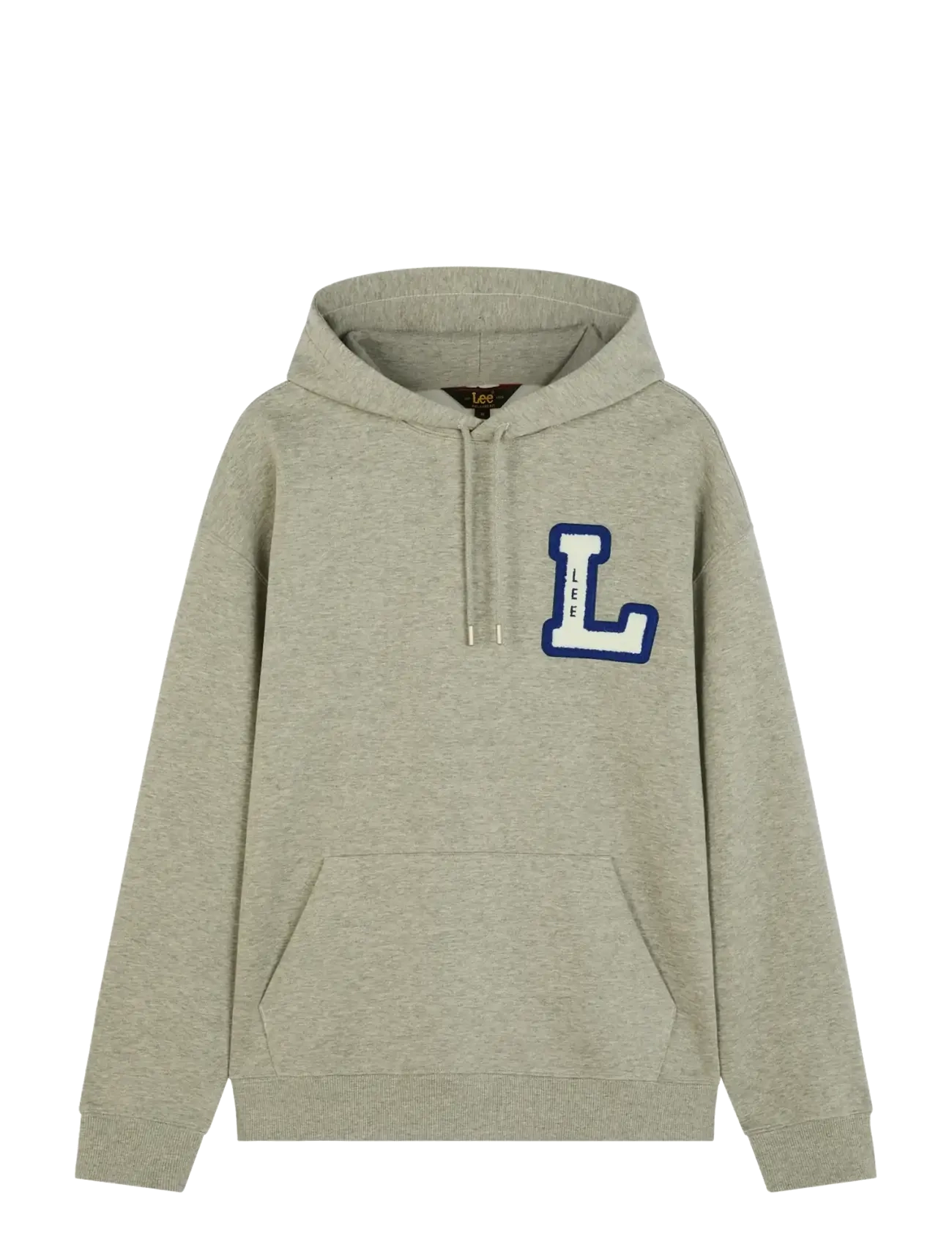 Lee Jeans - VARSITY HOODIE - hoodies - mid grey mele - 1