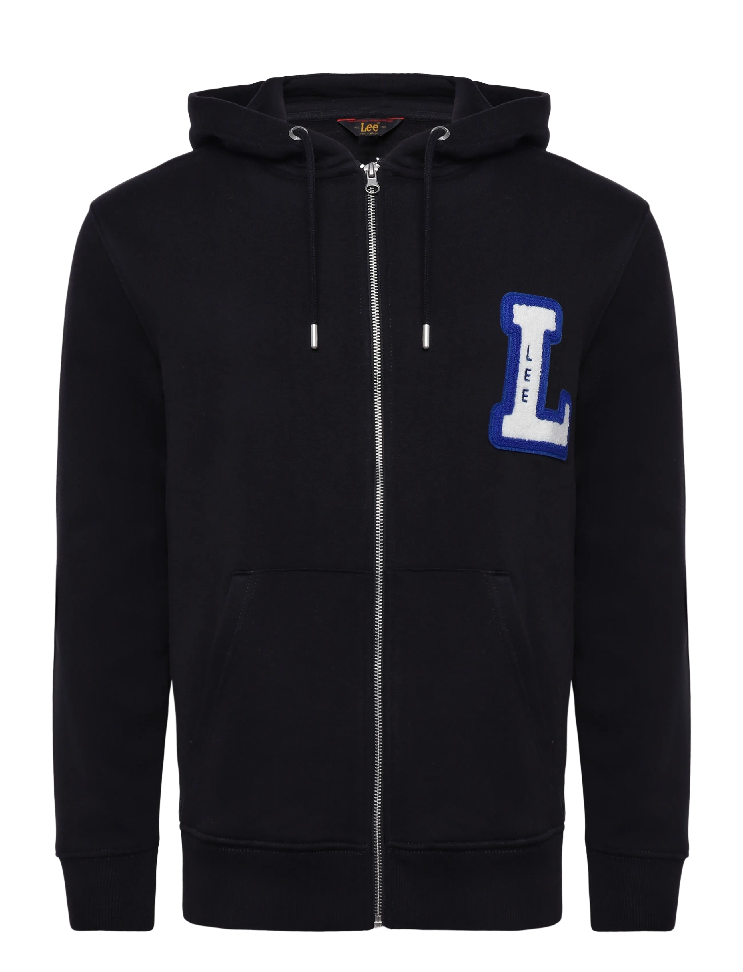 Lee Jeans - VARSITY FULL ZIP - pullover mit durchgehendem reißverschluss - black - 1