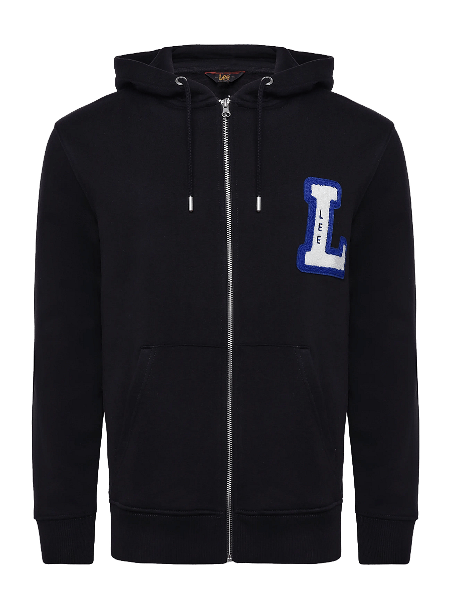 Lee Jeans - VARSITY FULL ZIP - pullover mit durchgehendem reißverschluss - black - 1