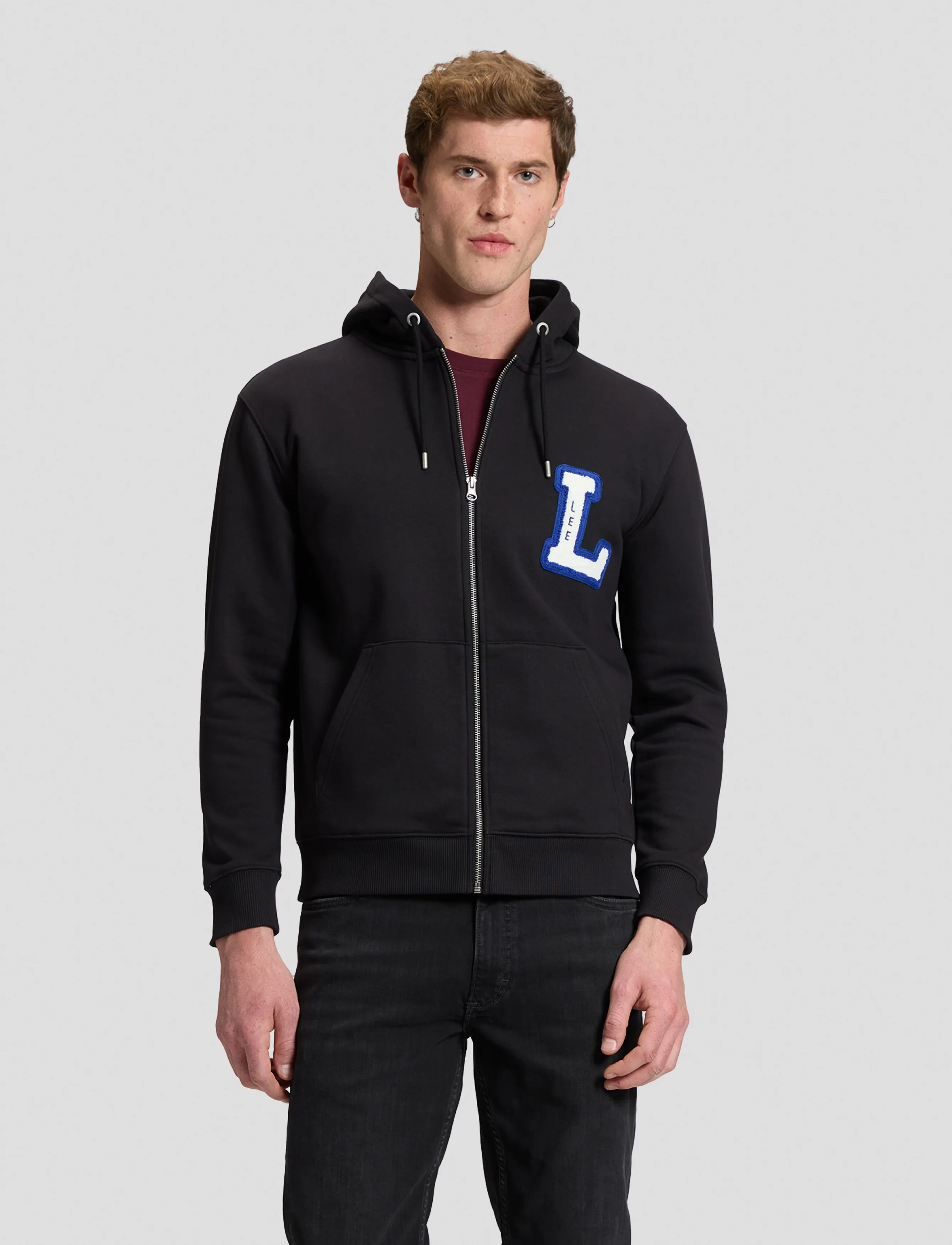 Lee Jeans VARSITY FULL ZIP - Jakker - BLACK / black
