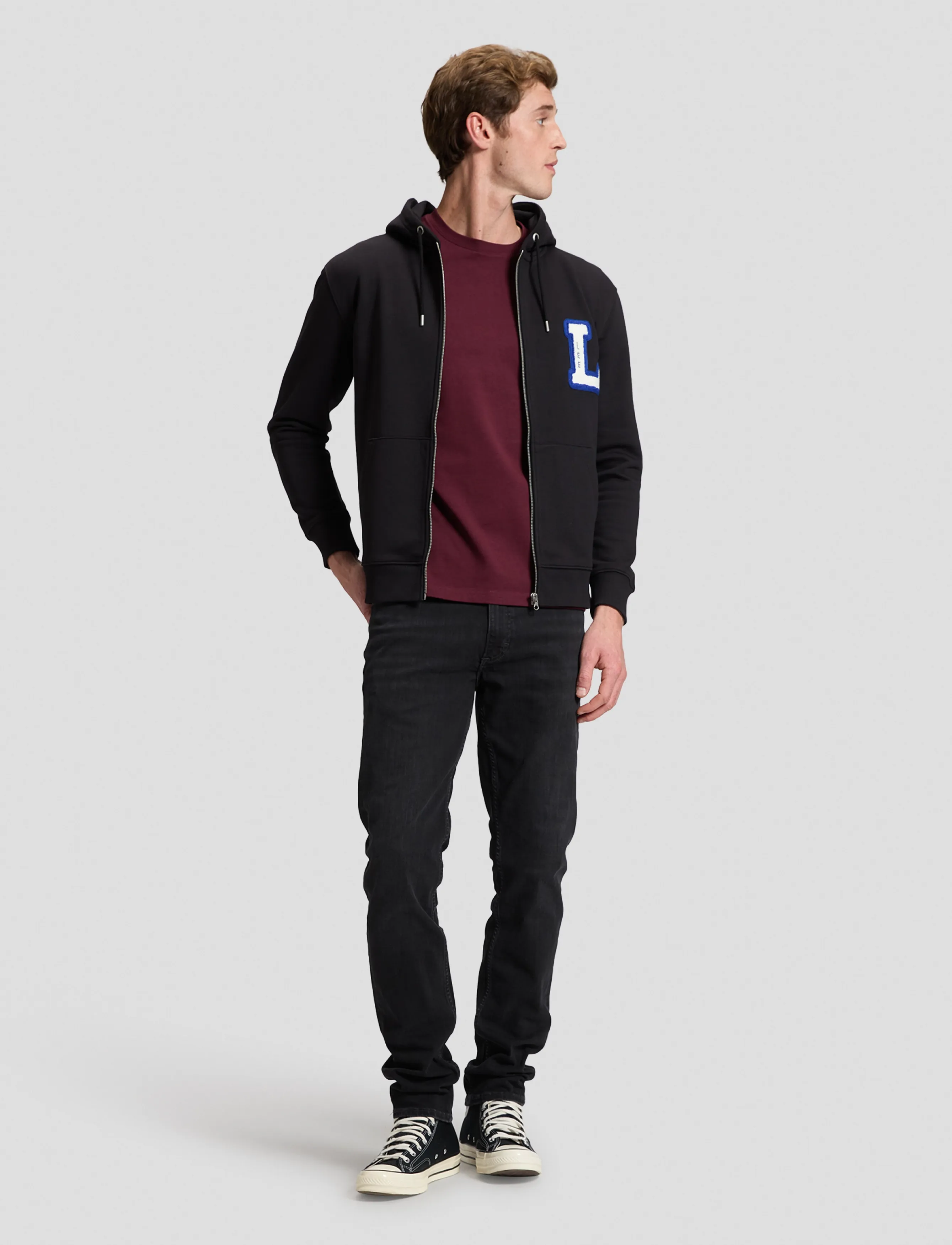 Lee Jeans - VARSITY FULL ZIP - collegejakker - black - 3
