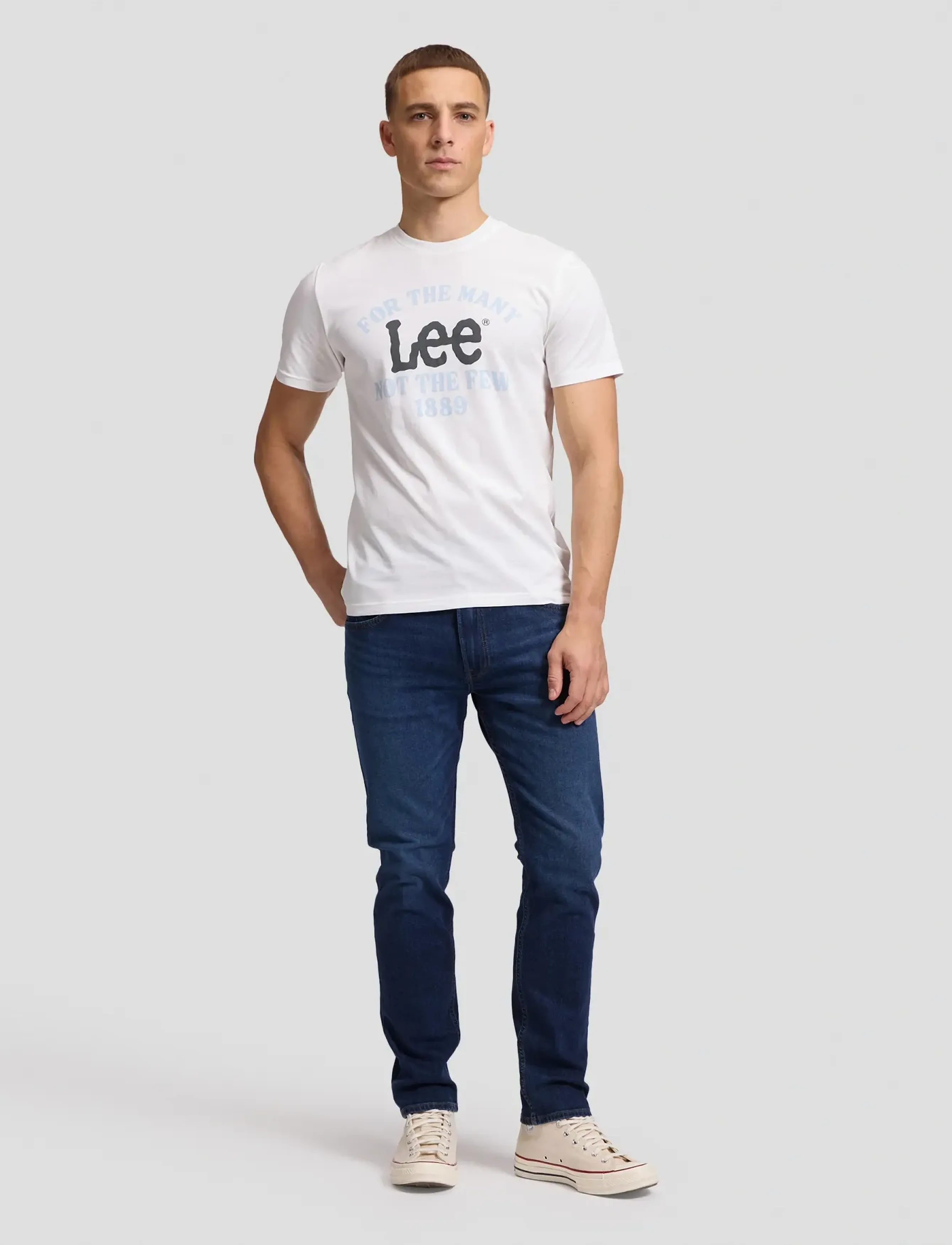 Lee Jeans - BIG LOGO TEE - t-shirts - bright white - 2