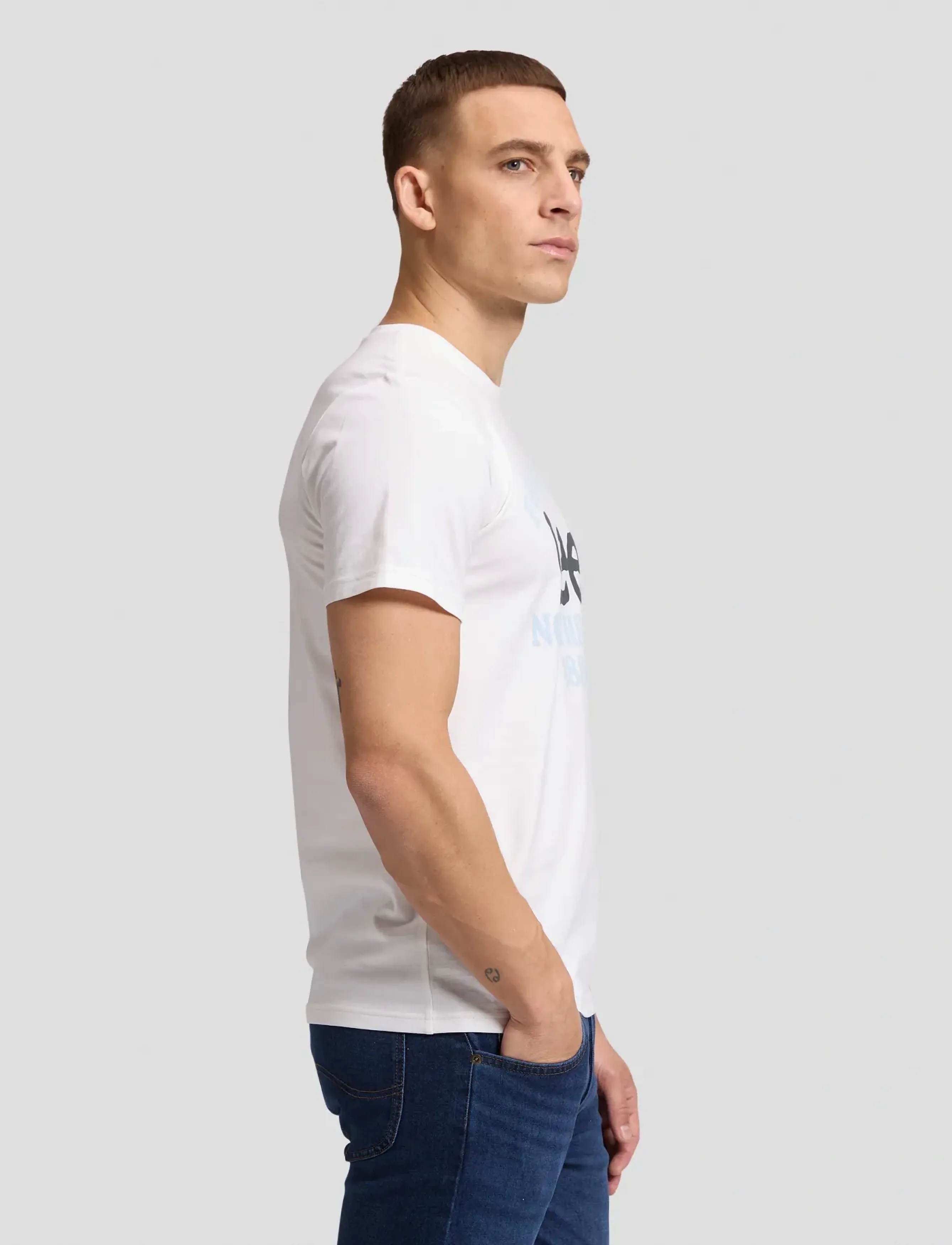 Lee Jeans - BIG LOGO TEE - t-shirts - bright white - 4