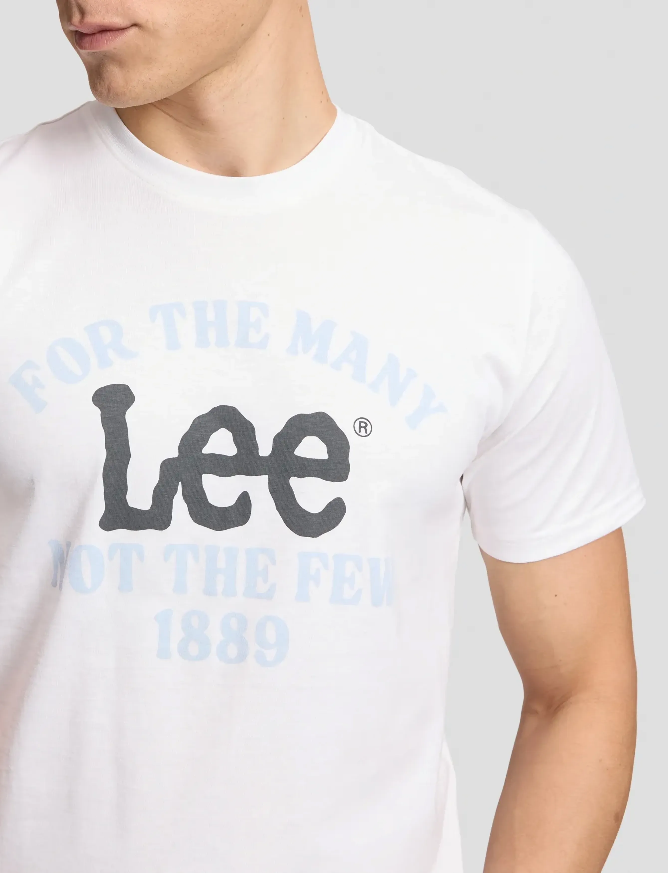 Lee Jeans - BIG LOGO TEE - t-shirts - bright white - 5