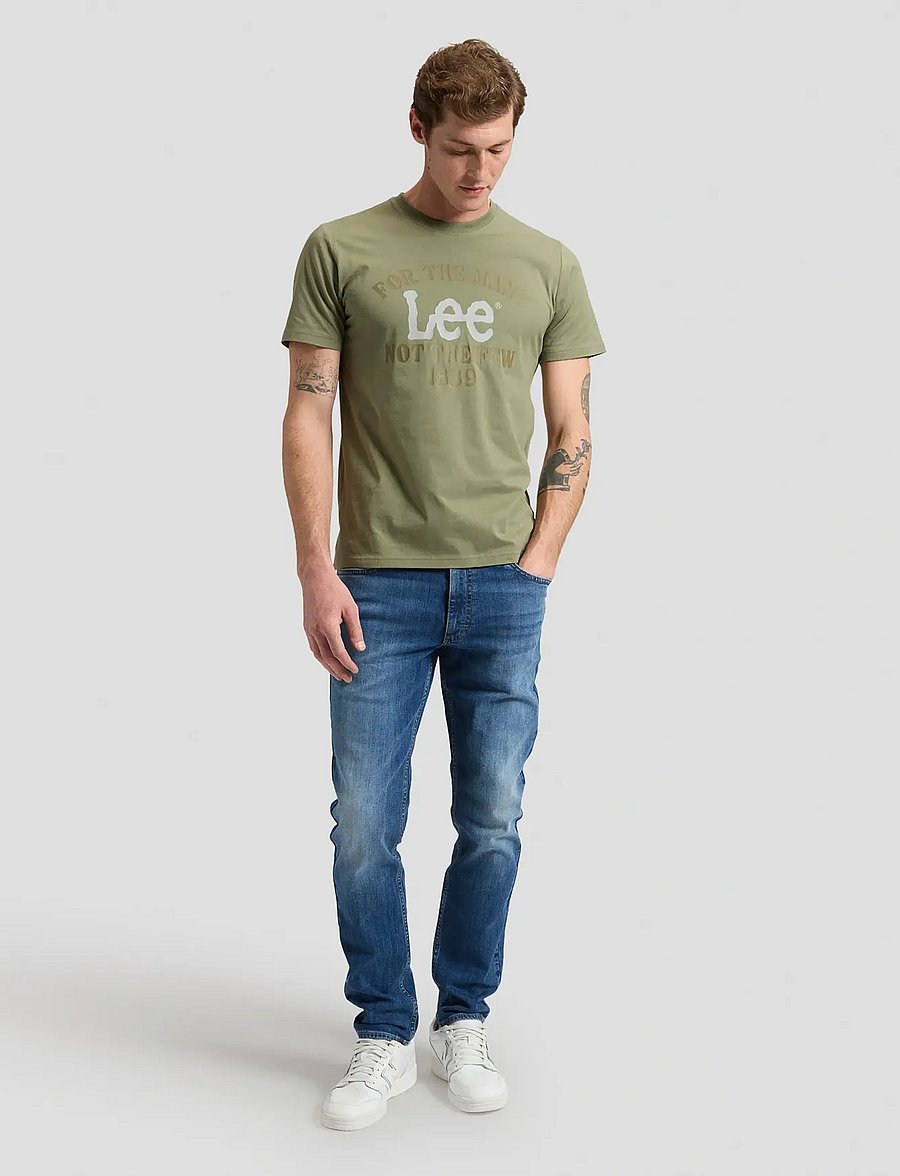 Lee Jeans - BIG LOGO TEE - kurzärmelige t-shirts - olive stone - 2
