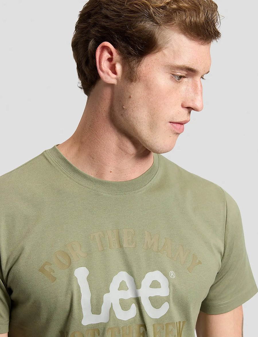 Lee Jeans - BIG LOGO TEE - kurzärmelige t-shirts - olive stone - 5
