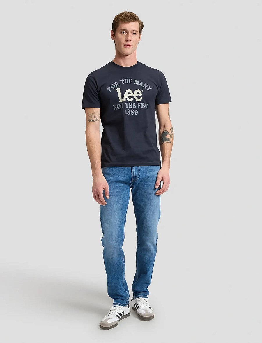 Lee Jeans - BIG LOGO TEE - kurzärmelige t-shirts - rebel navy - 2