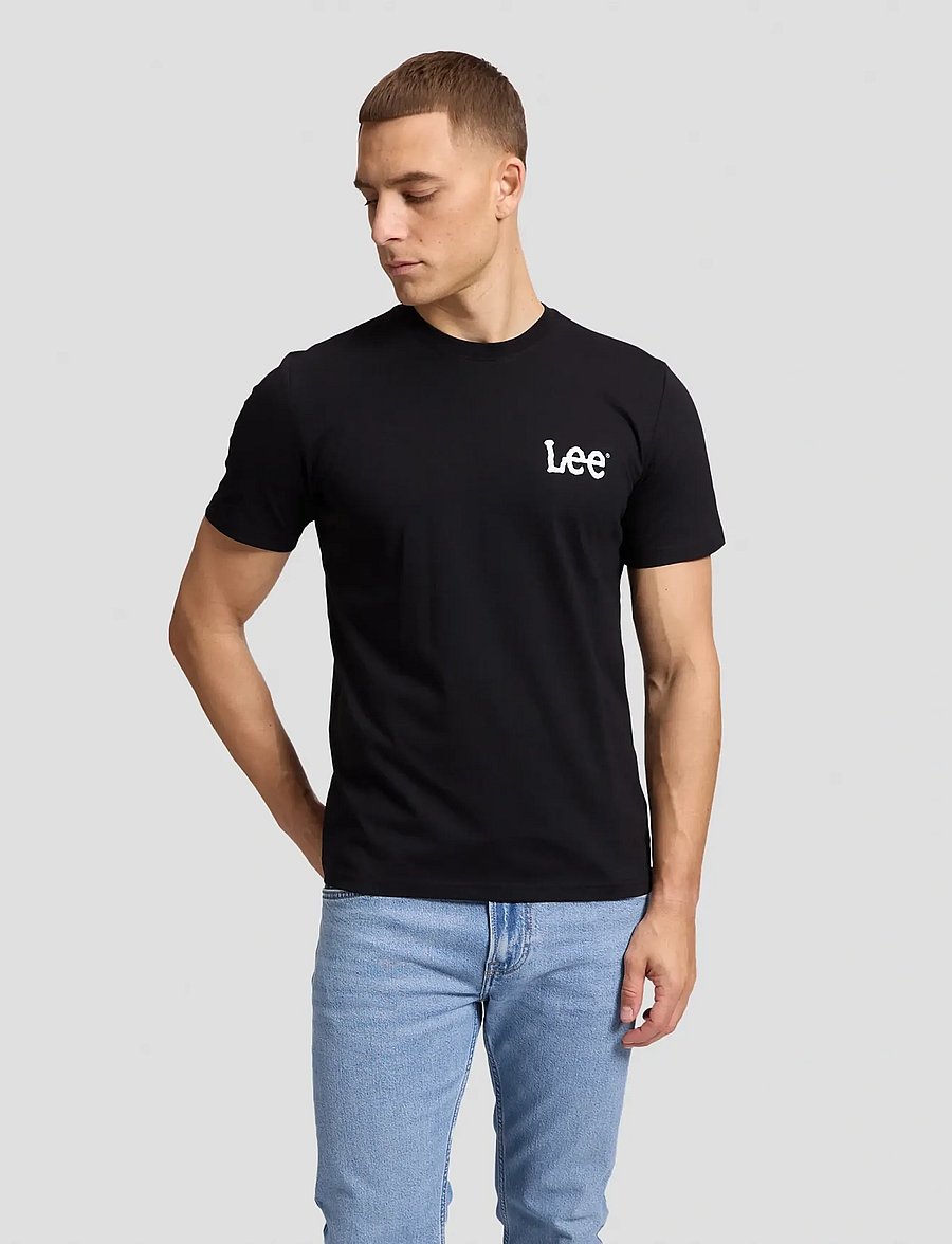 Lee Jeans - GRAPHIC TEE - short-sleeved t-shirts - black - 0