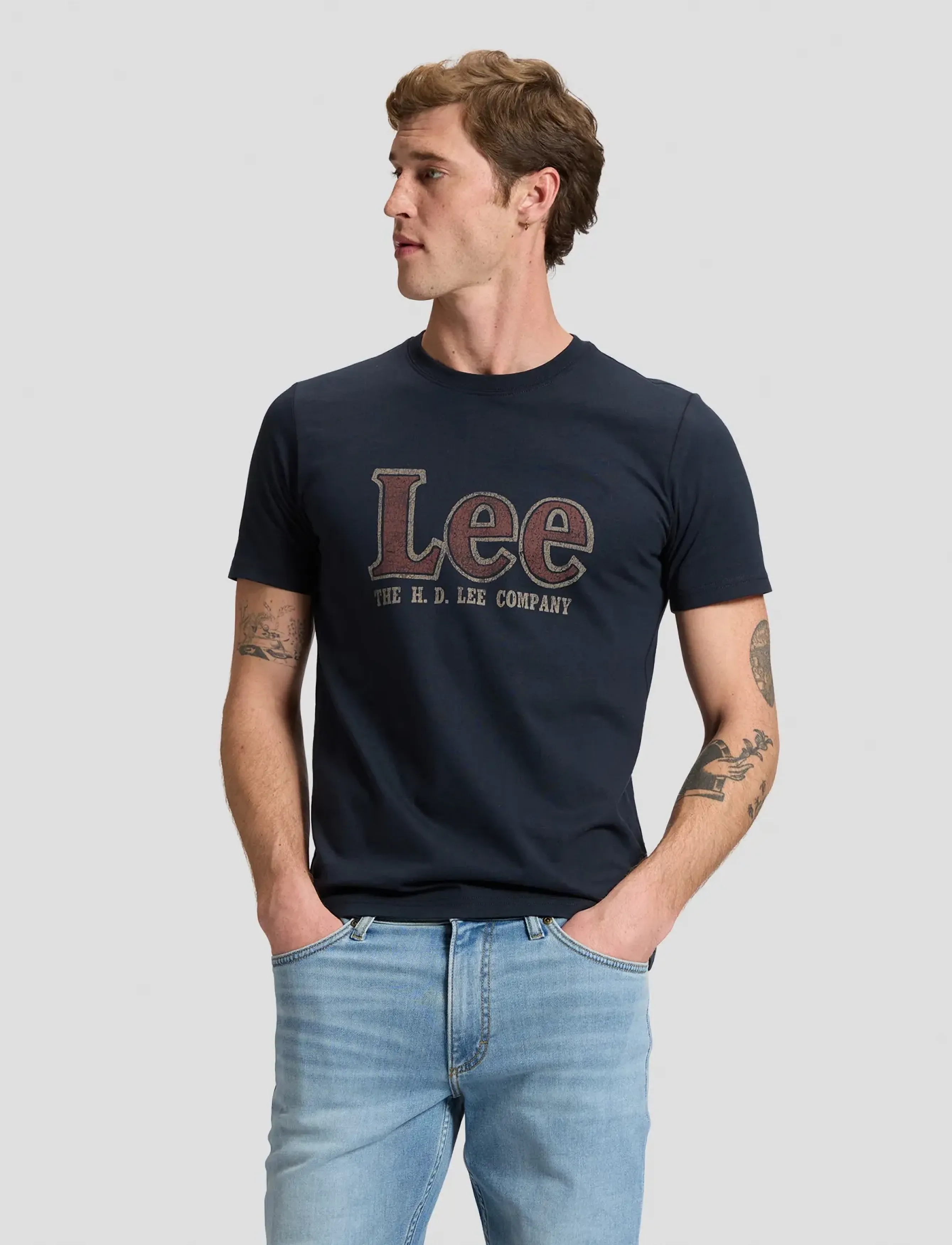 Lee Jeans LEE AMERICANA TEE - T-särgid - REBEL NAVY / navy