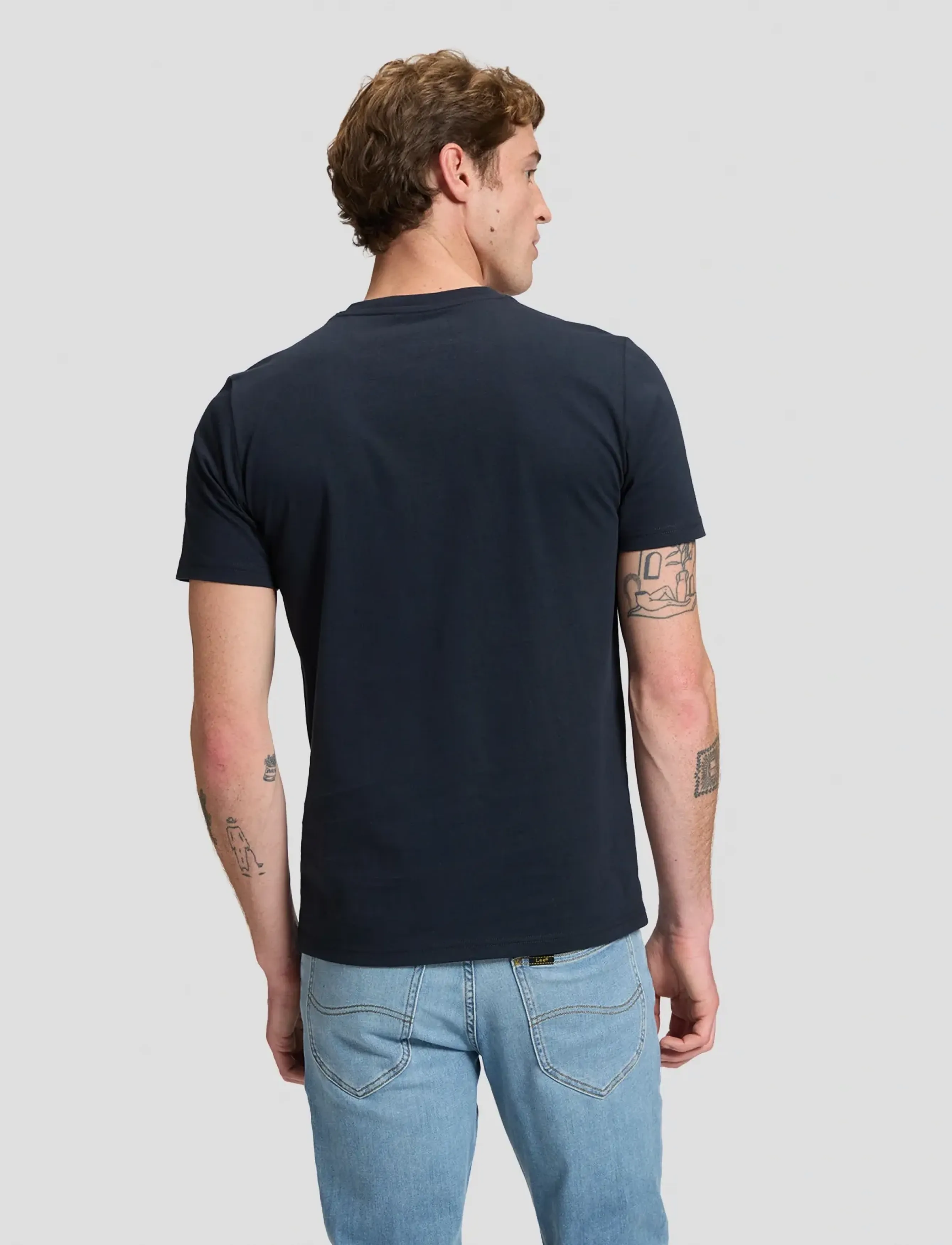 Lee Jeans - LEE AMERICANA TEE - lühikeste varrukatega t-särgid - rebel navy - 2
