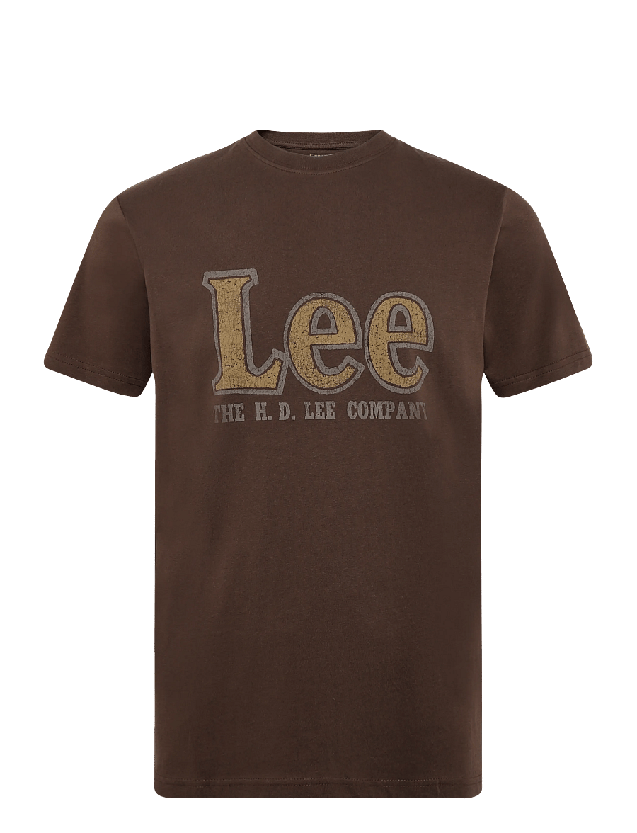 Lee Jeans - LEE AMERICANA TEE - kurzärmelige t-shirts - shaved chocolate - 1