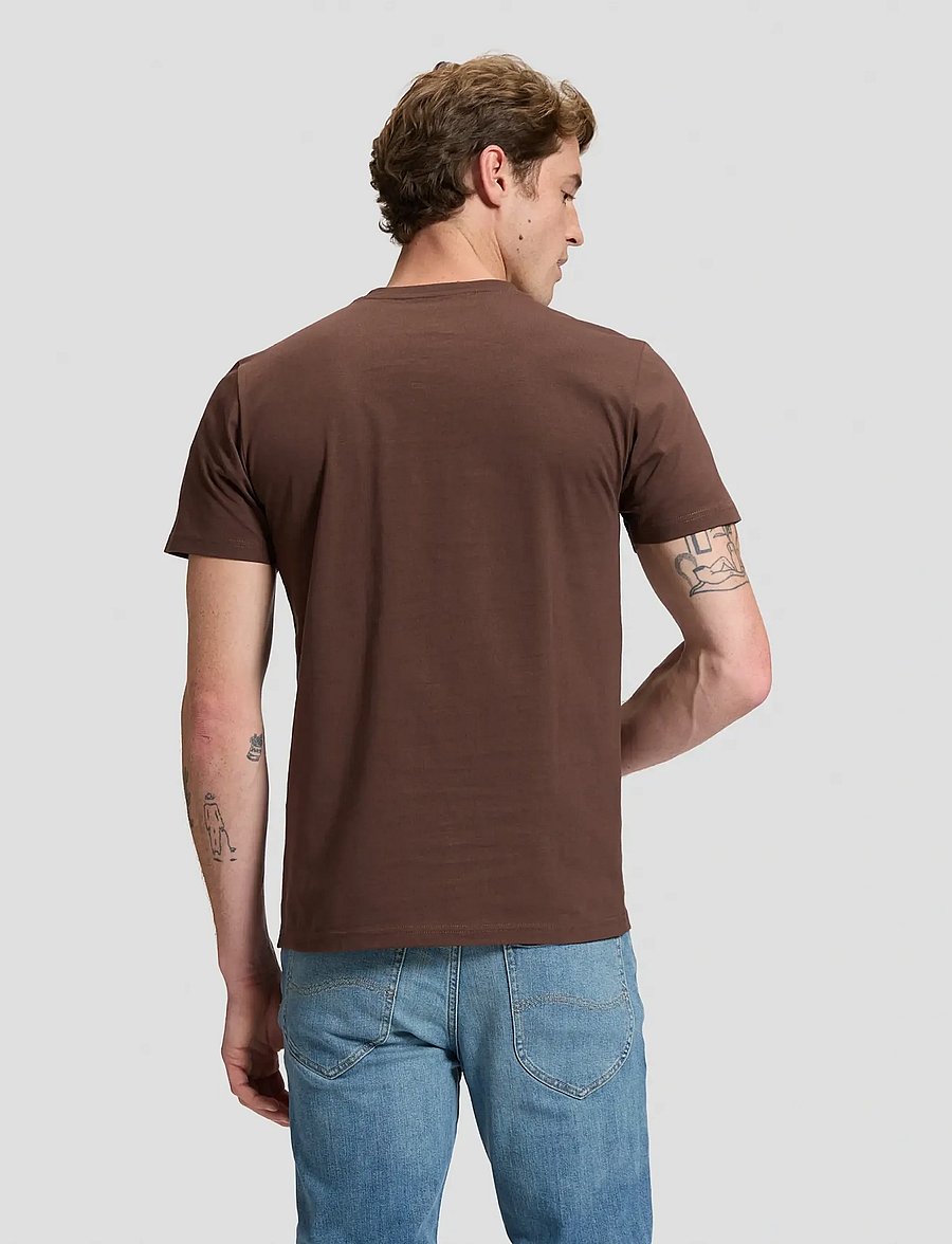 Lee Jeans - LEE AMERICANA TEE - kurzärmelige t-shirts - shaved chocolate - 3