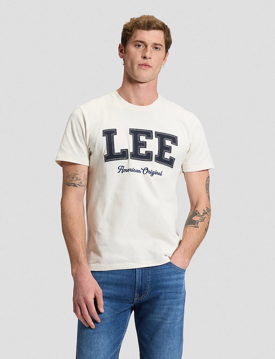 Lee Jeans - LEE ORIGINAL TEE - lühikeste varrukatega t-särgid - ecru - 0