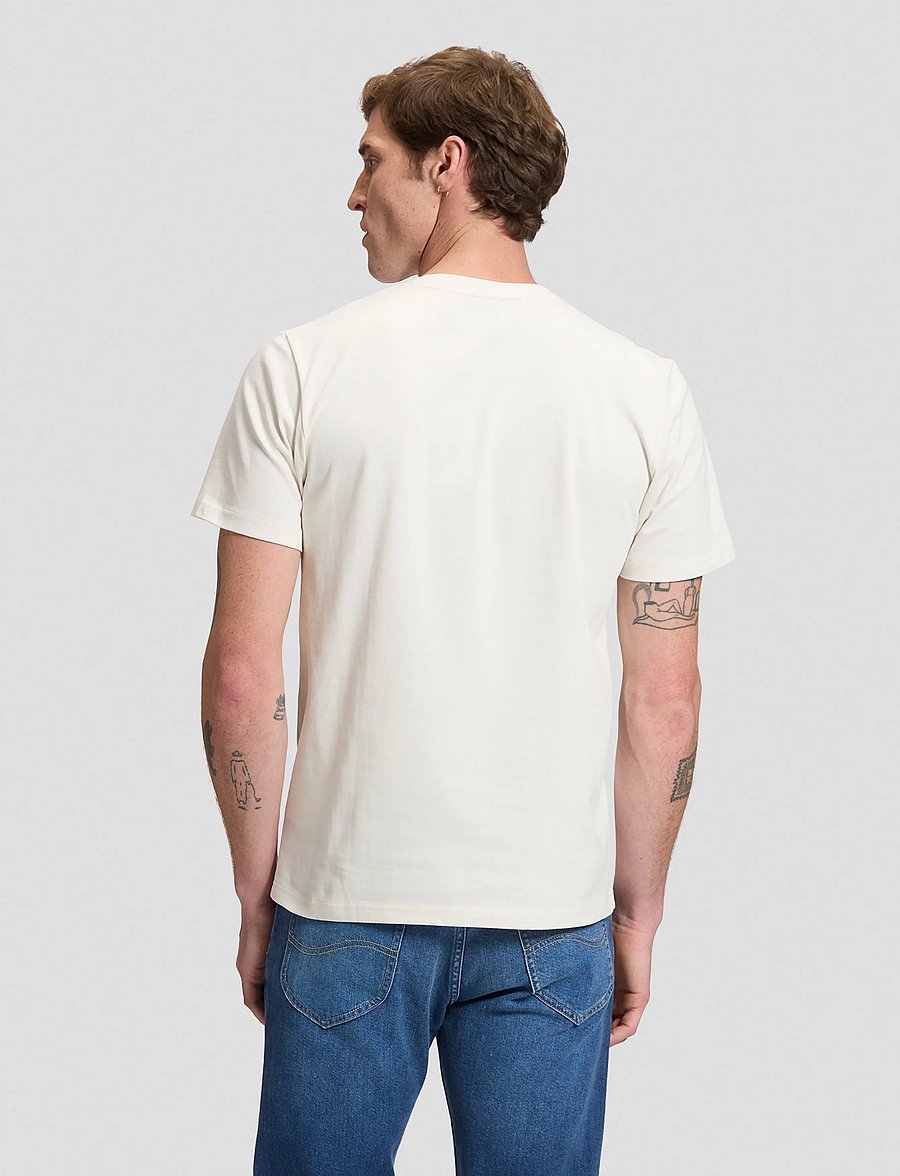 Lee Jeans - LEE ORIGINAL TEE - lühikeste varrukatega t-särgid - ecru - 2