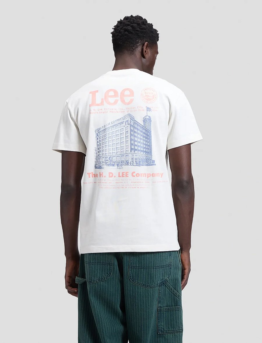 Lee Jeans - WORKWEAR BUILDING TEE - kortärmade t-shirts - ecru - 0