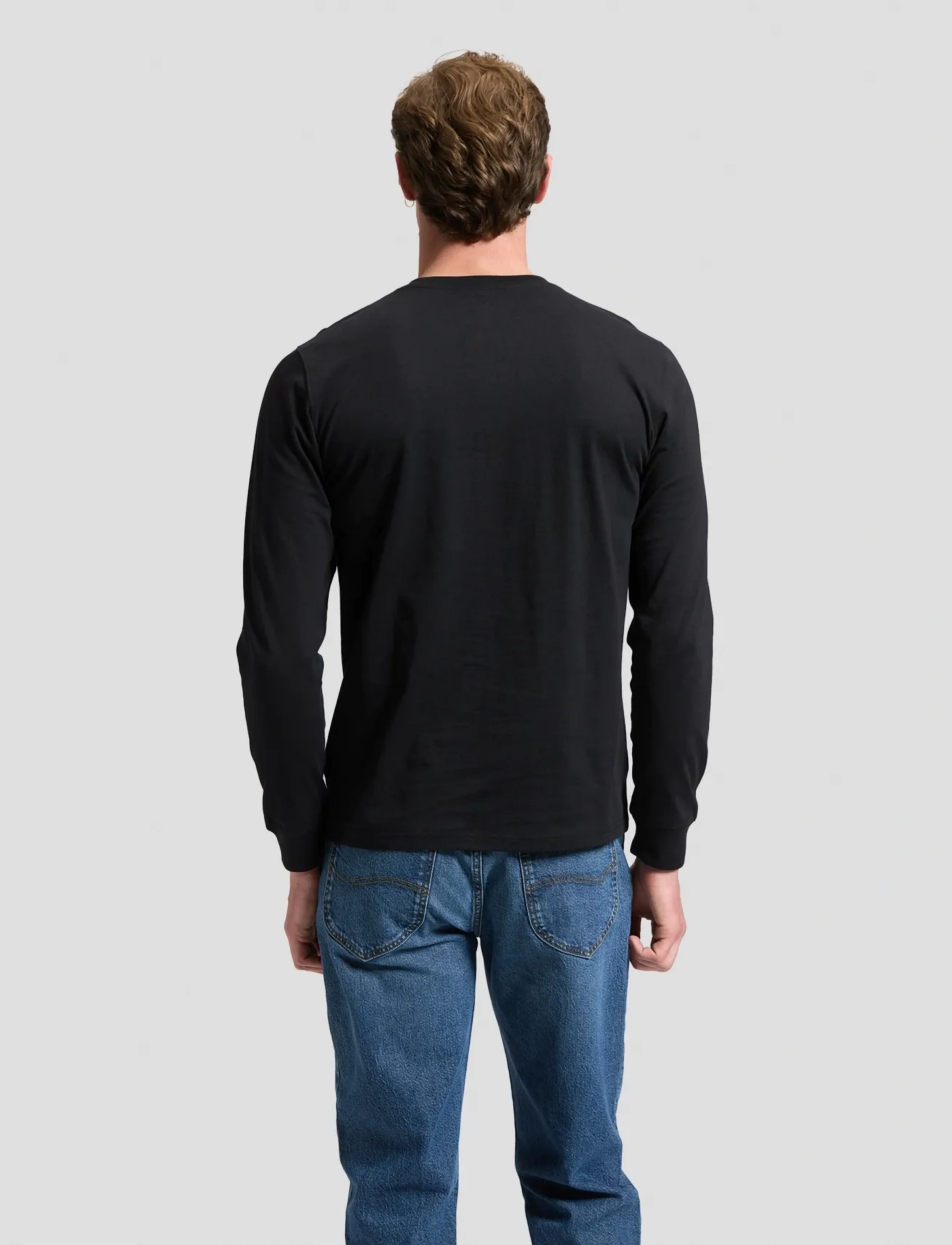 Lee Jeans - LS WOVEN LABEL TEE - black - 2