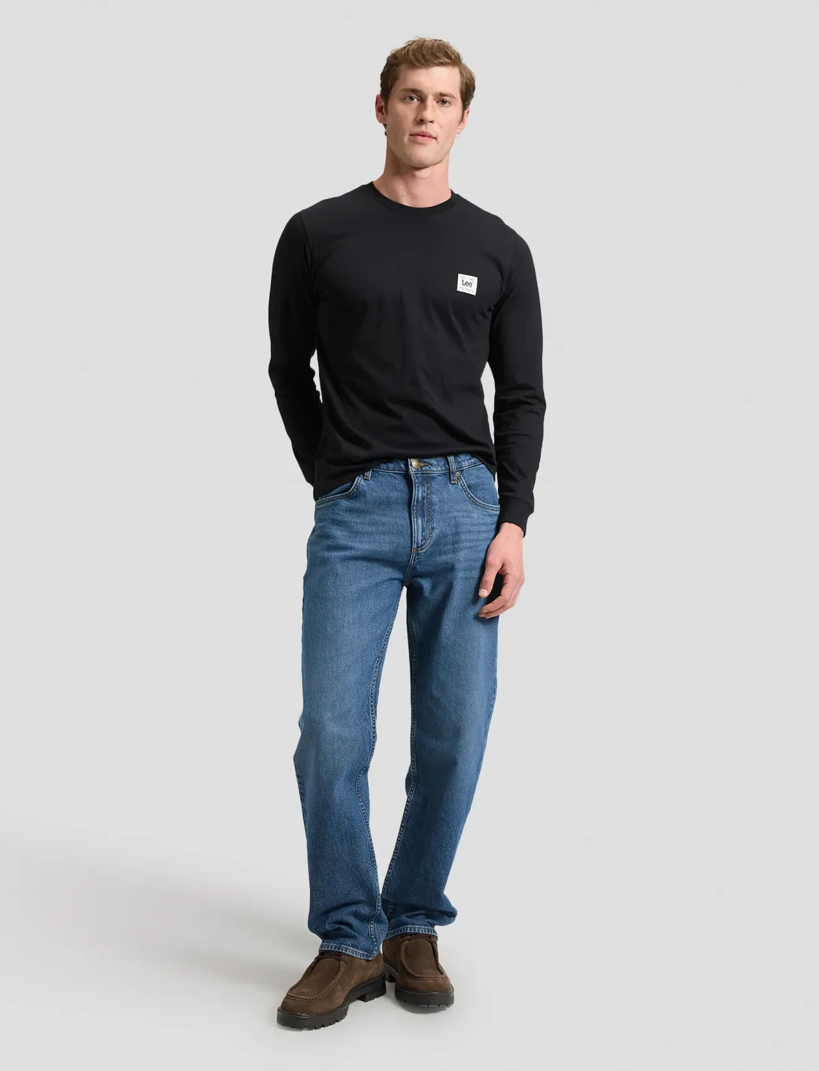 Lee Jeans - LS WOVEN LABEL TEE - black - 3