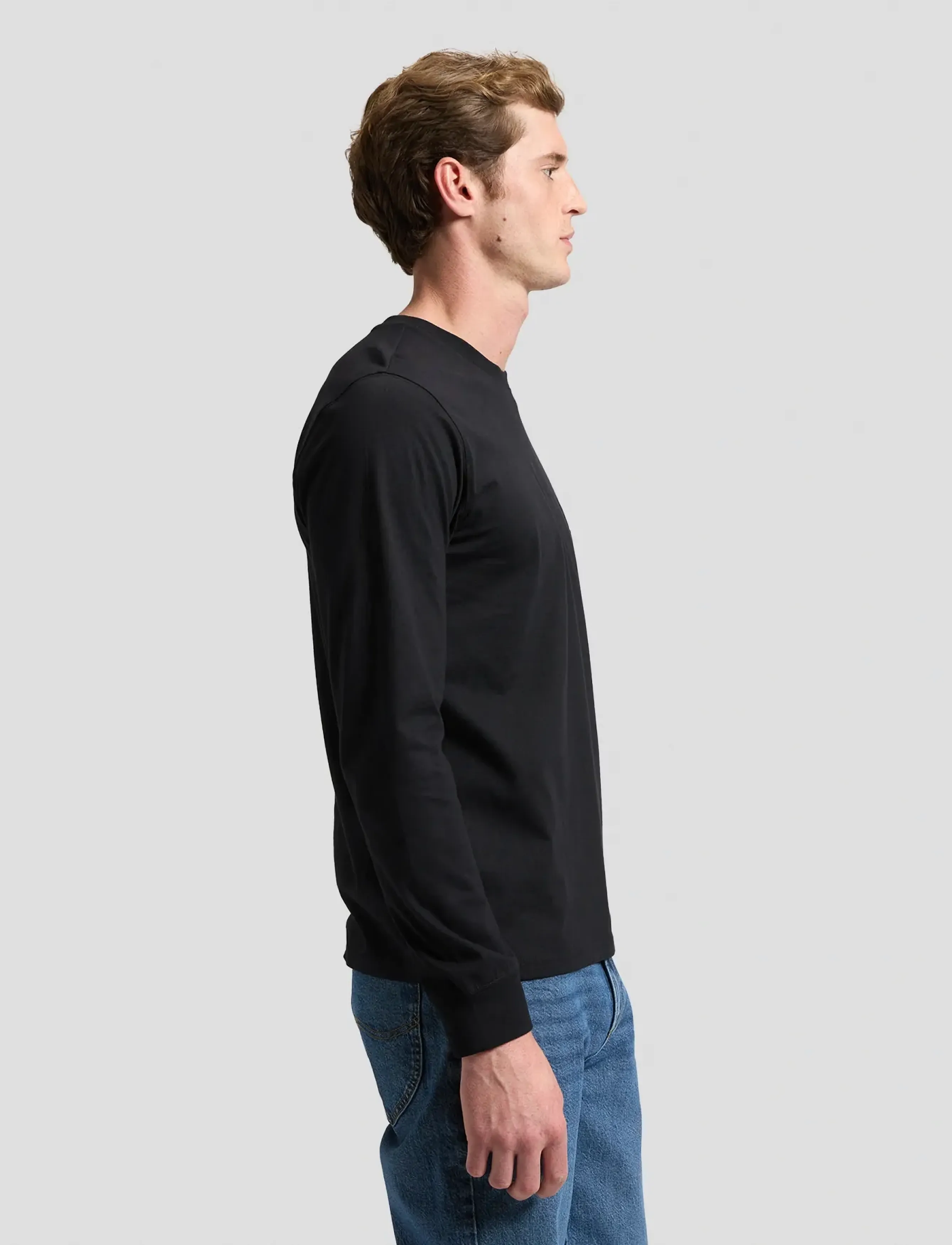 Lee Jeans - LS WOVEN LABEL TEE - black - 4